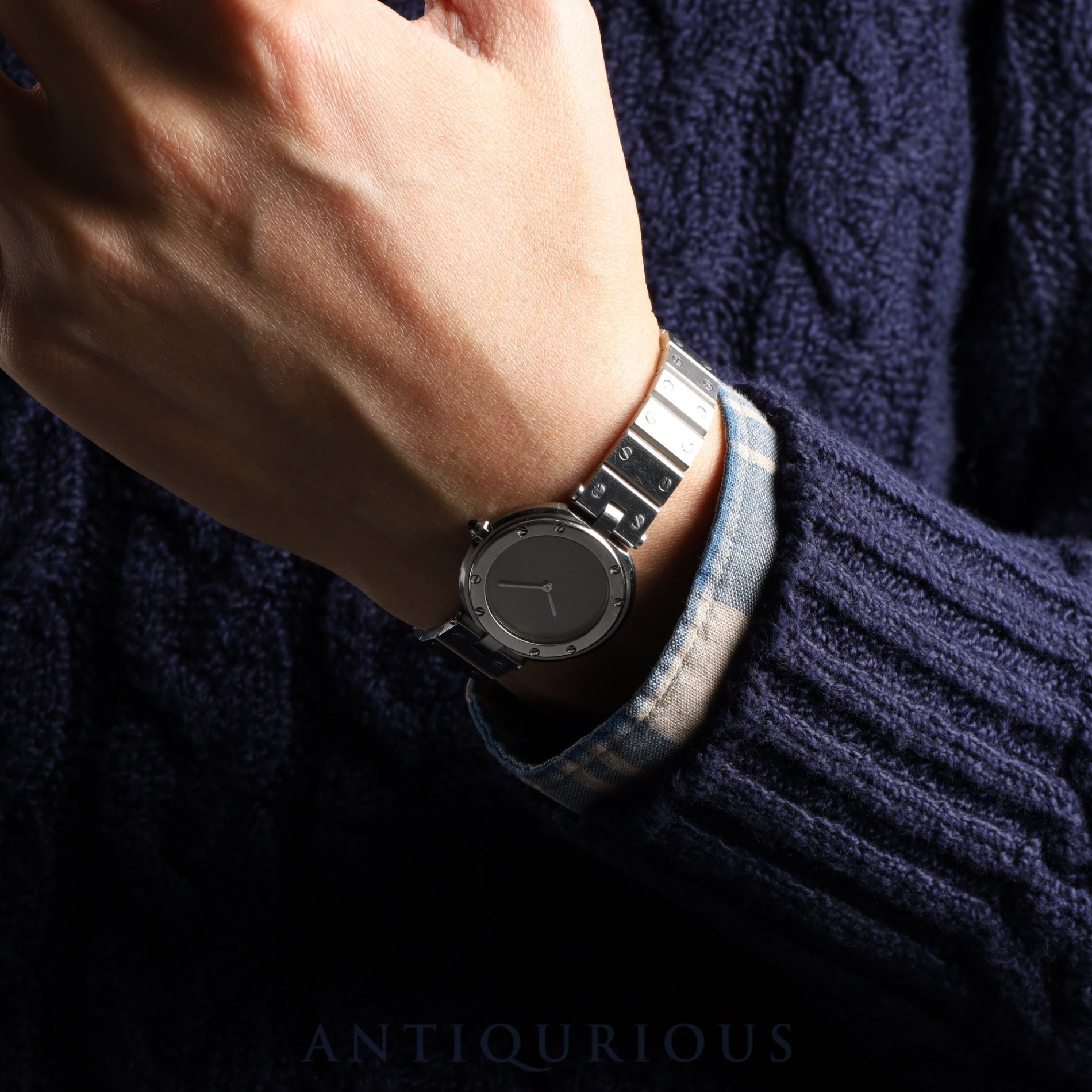 Cartier Santos Vendome SM 8192 Quartz Cal.81 SS SS Ghost (Gray) Dial Overhauled