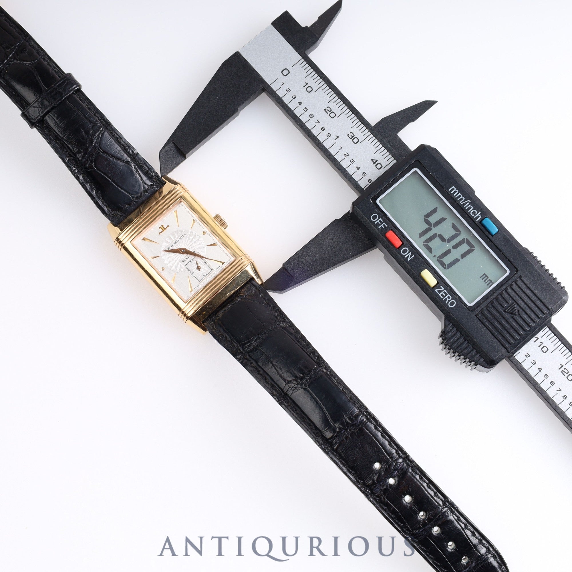 Jaeger-LeCoultre Big Reverso Art Deco 270.2.62 Manual winding Cal.822AD PG Genuine leather strap Genuine buckle (750) Silver / Skeleton dial Box