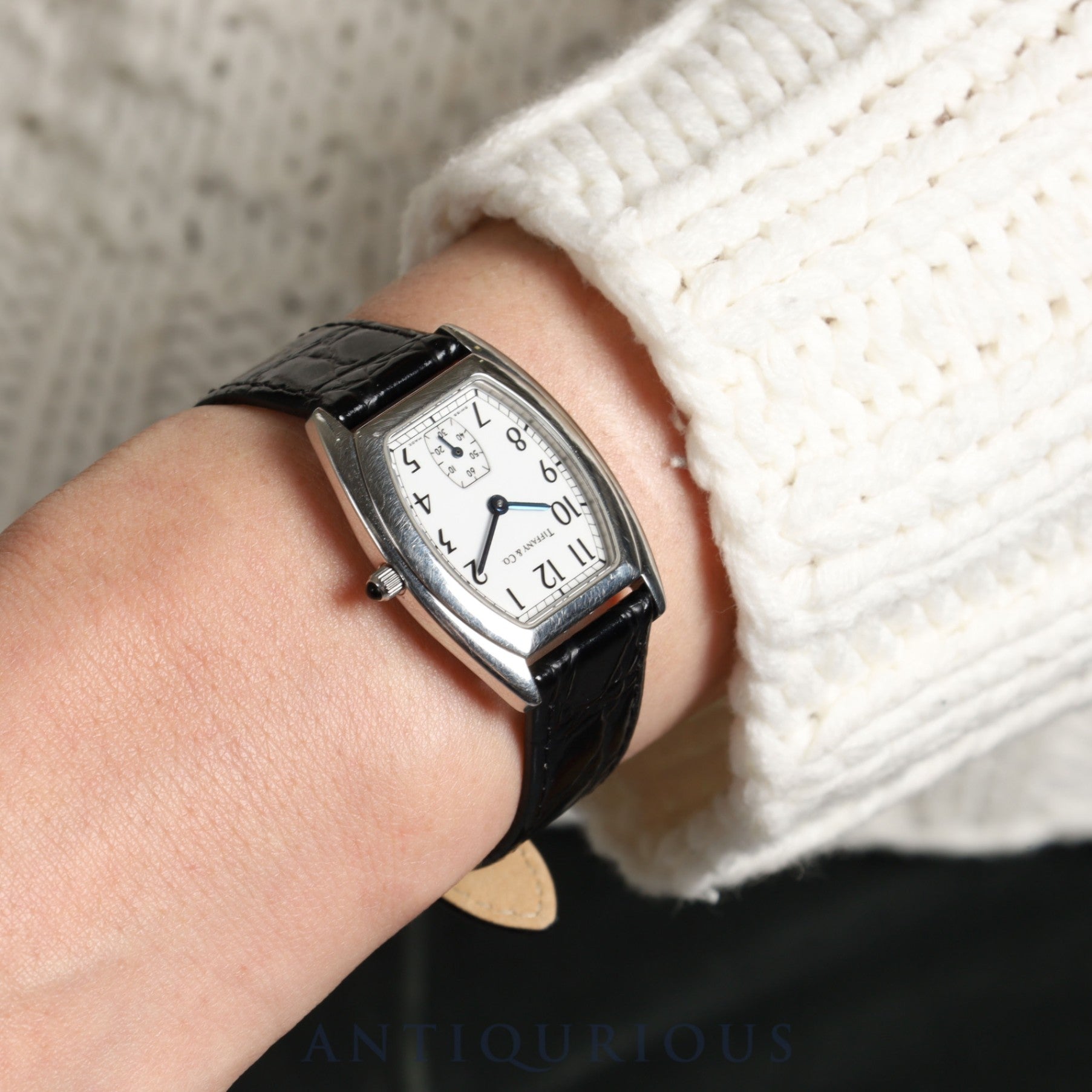 ティファニー クラシックトノー スモールセコンド 515.1016 クォーツ Cal.980.163 SS 革 純正尾錠(SS)ホワイト文字盤 オーバーホール済み