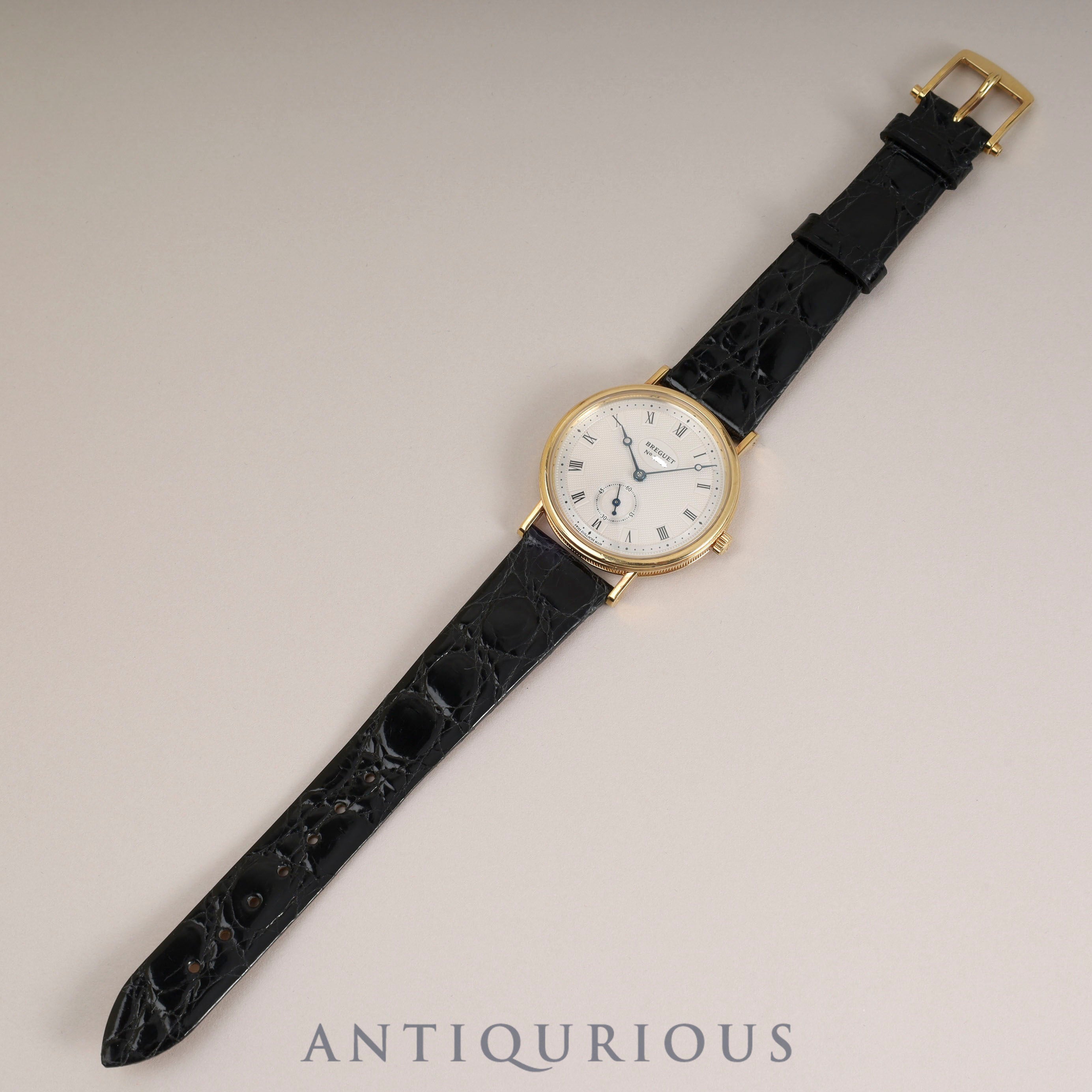 ブレゲ 3917 クラシック 3917 手巻き Cal.818/5 750YG 革 純正尾錠(750YG)シルバー文字盤 箱