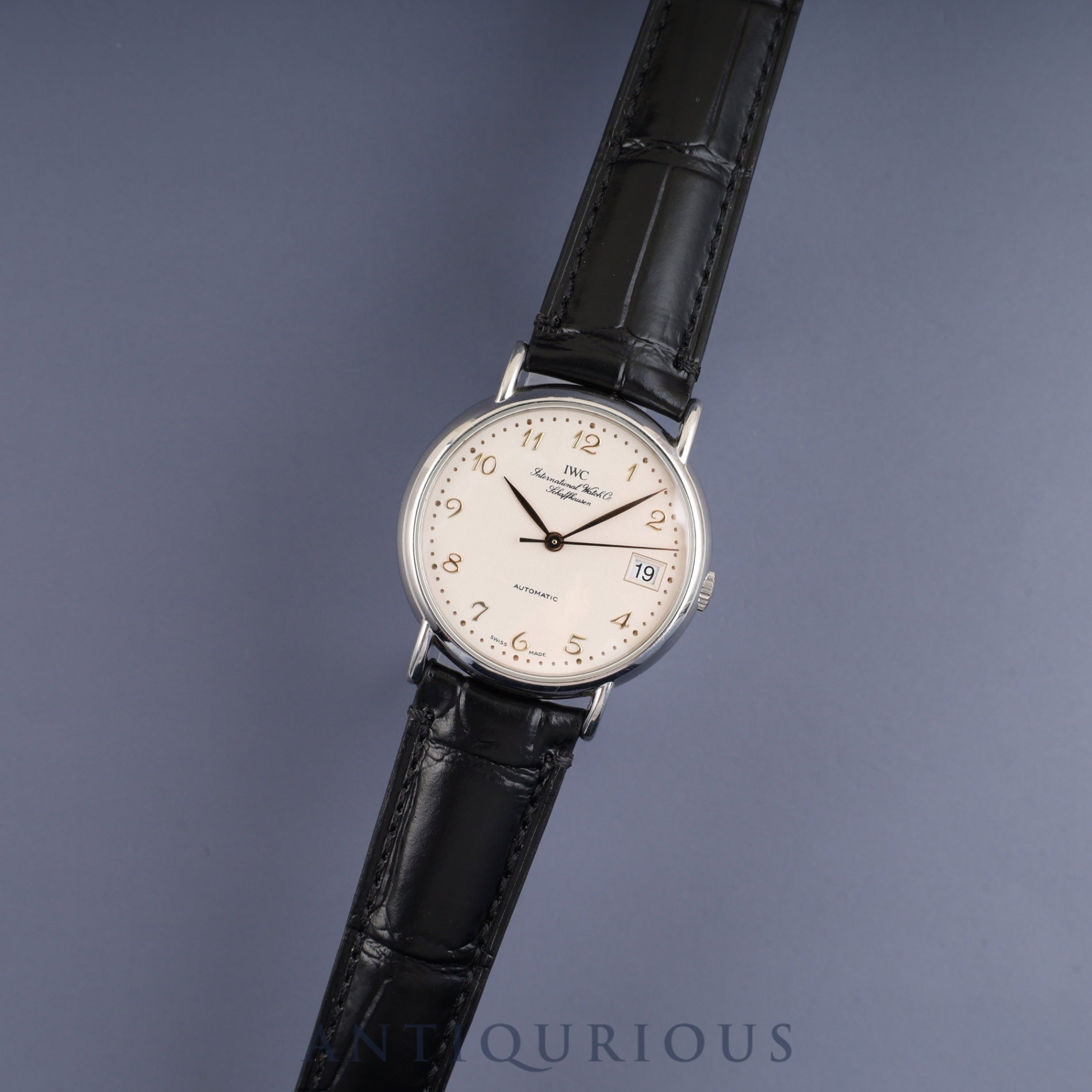 IWC ポートフィノ IW351323 自動巻き Cal.- SS 革 純正尾錠(SS)シルバーアラビア文字盤 オーバーホール済み