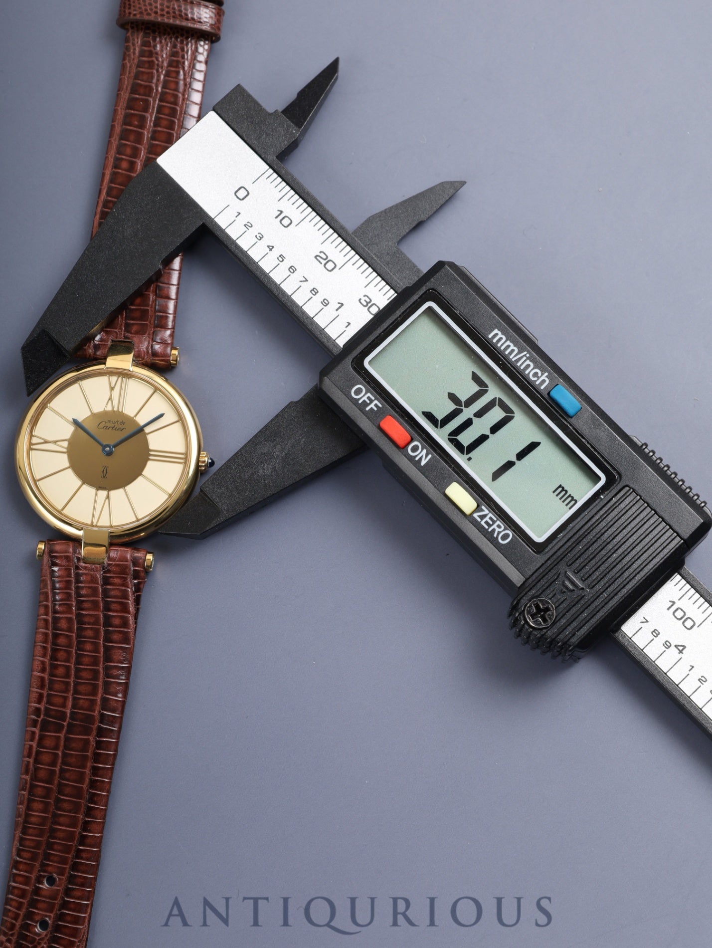 カルティエ マスト ヴァンドーム VLC LM W1001054 / 17 クォーツ Cal.81 SV925 革 純正ピンバックル(GP)アイボリークロワゾネ文字盤 箱 冊子 オーバーホール済み