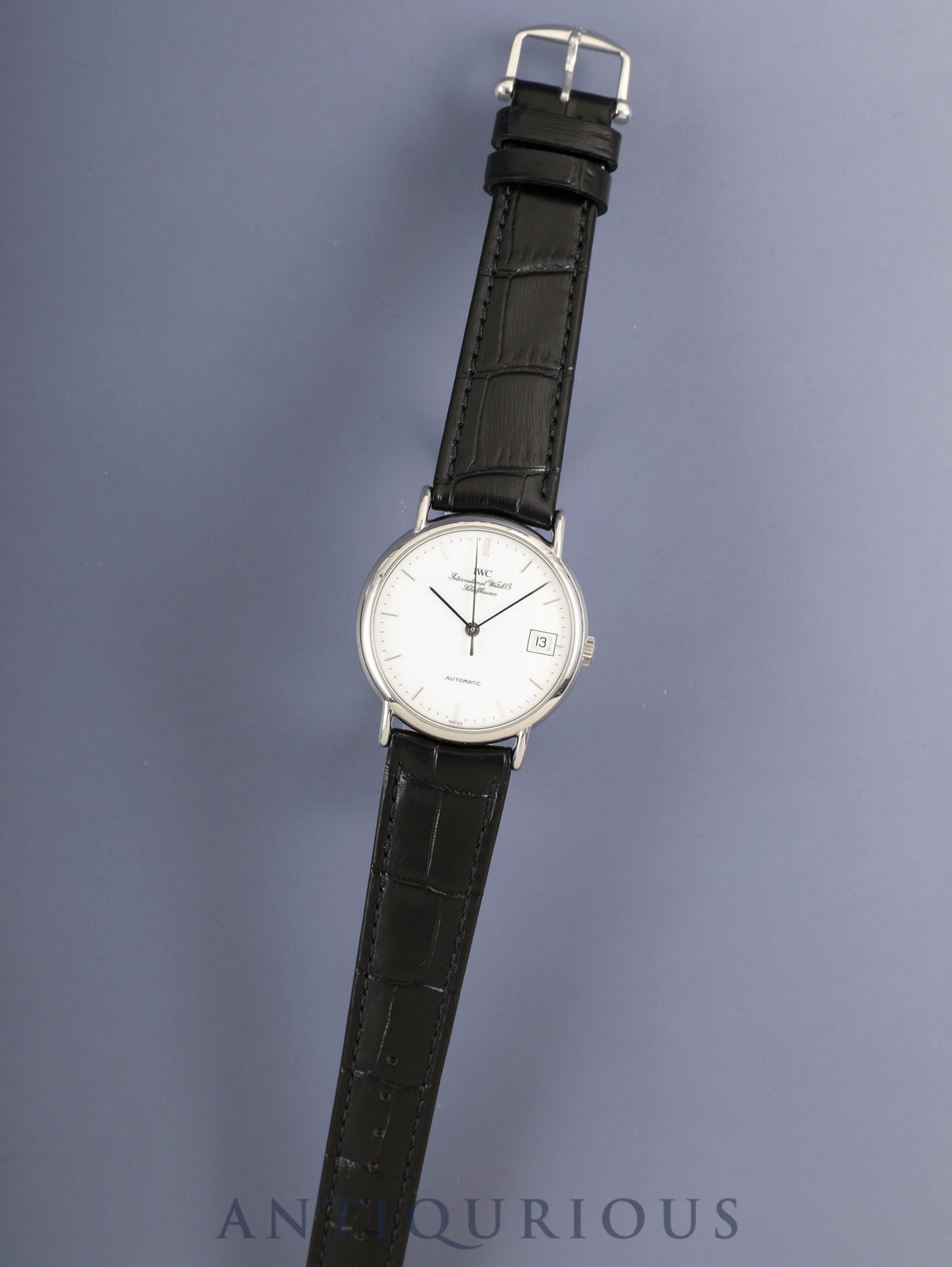 IWC ポートフィノ IW351320 自動巻き Cal.C.37521 SS 革 純正ピンバックル(SS)ホワイト文字盤 34mm 保証書(1997年)オーバーホール済み アイダブリュシー