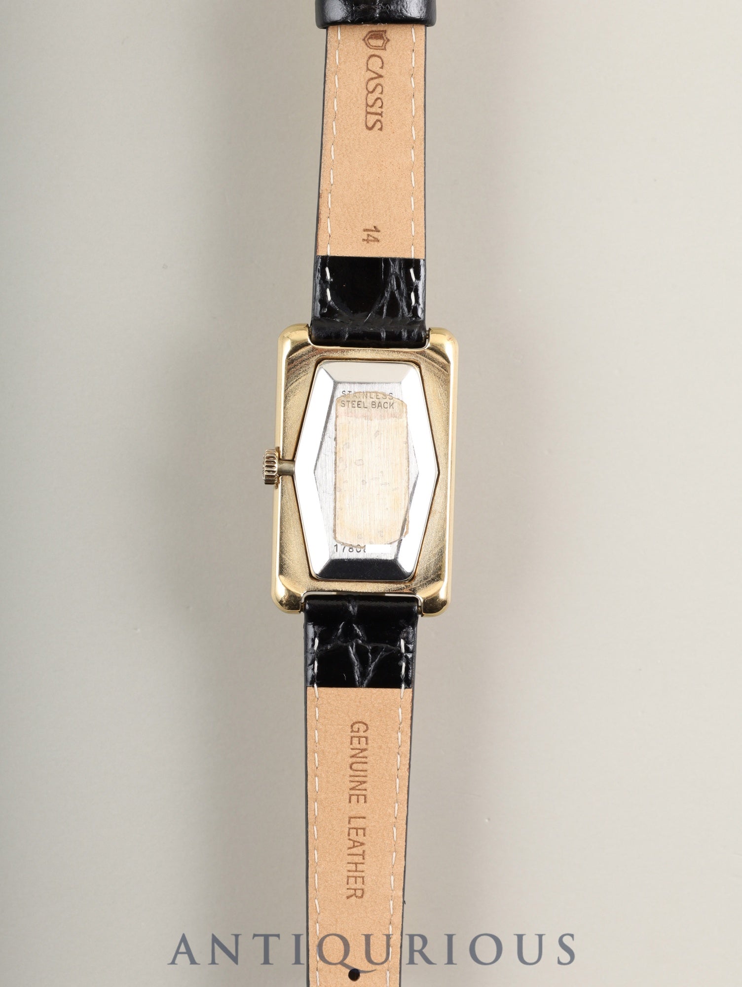 ロンジン レクタンギュラー クォーツ Cal.5602 SS/GP 革 社外尾錠(GP)ホワイト文字盤 オーバーホール済み