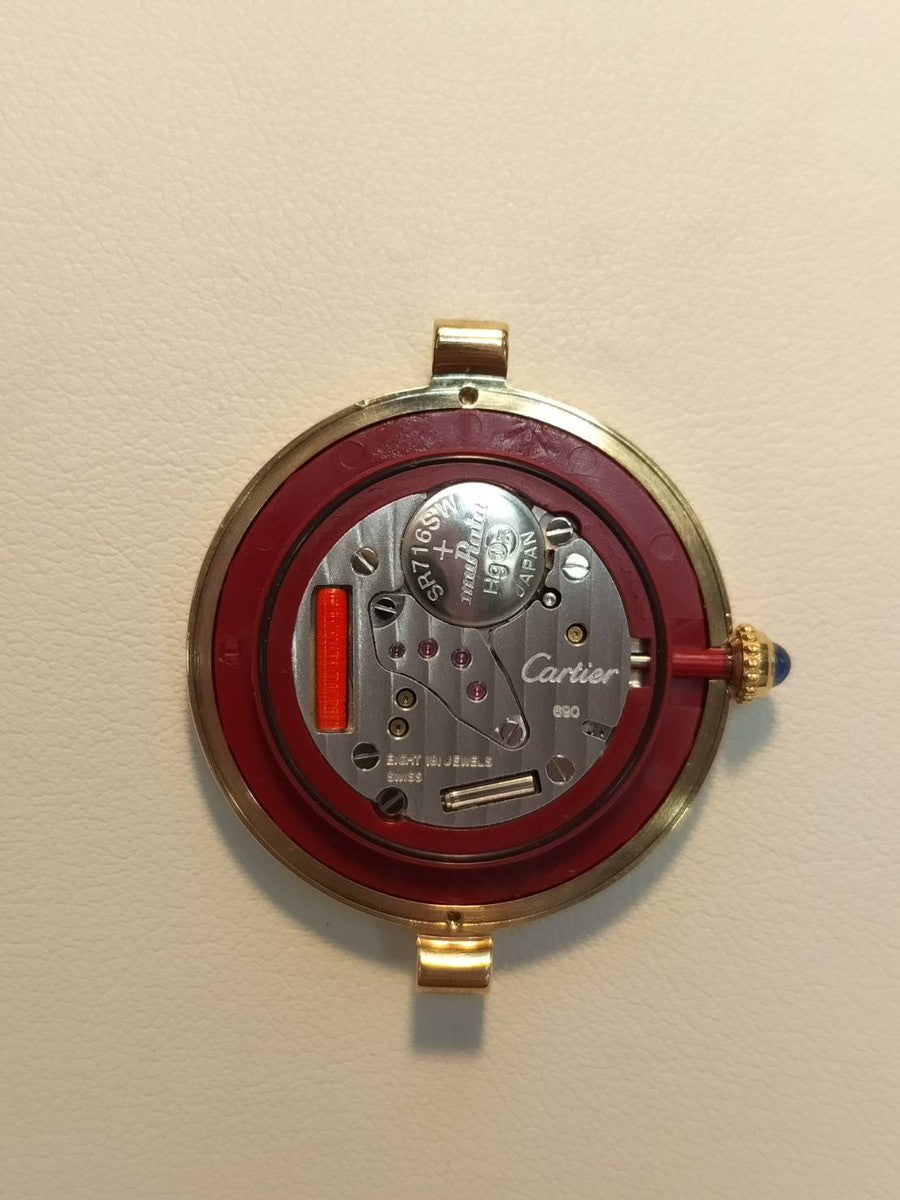 Cartier Must Vendome 590003 / W1005454 Quartz Cal.690 SV925 Genuine leather strap Genuine D buckle (GP) Opalan dial Overhauled