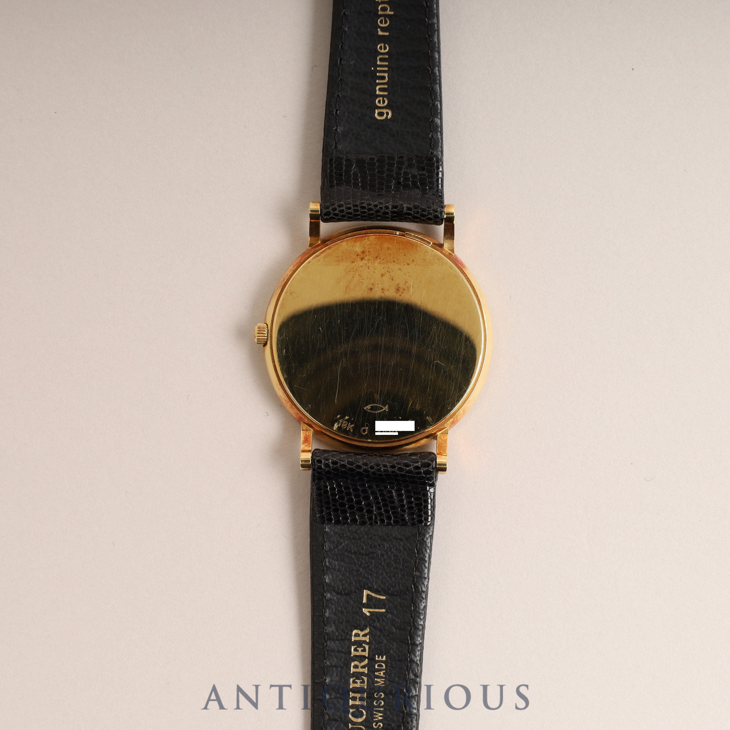 Bucherer Bucherer Round 255.020 Quartz ETA255.111 YG Genuine leather strap Genuine buckle (GP) White dial 32.0mm