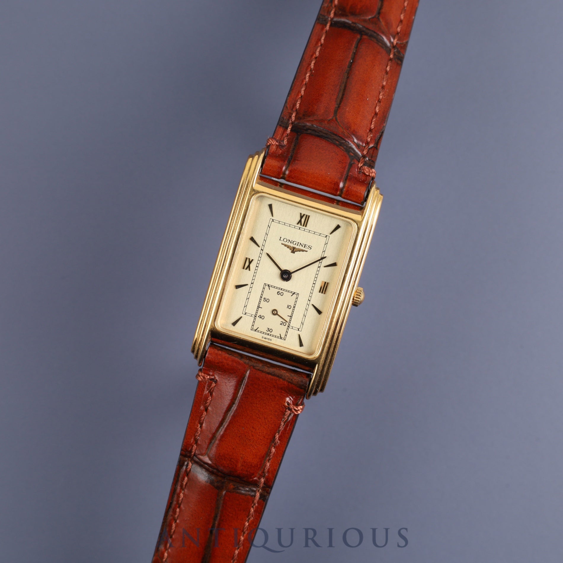 ロンジン グランドクラシック L4.689.2 クォーツ Cal.L176.2 SS / GP 革 純正尾錠(GP)シャンパンローマン文字盤 オーバーホール済み