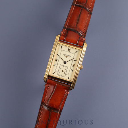 ロンジン グランドクラシック L4.689.2 クォーツ Cal.L176.2 SS / GP 革 純正尾錠(GP)シャンパンローマン文字盤 オーバーホール済み