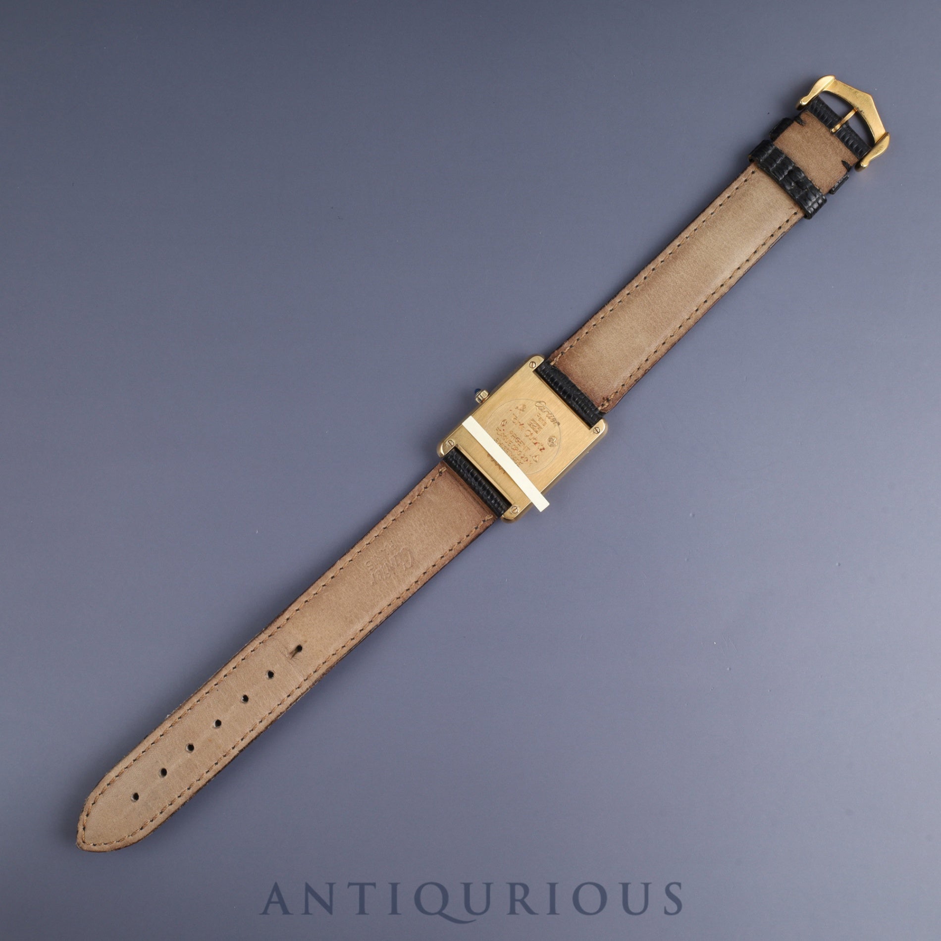 カルティエ マストタンク LM 6 81006 クォーツ Cal.81 SV925 純正革ベルト(使用感あり)純正尾錠(GP) クロワゾネ文字盤 オーバーホール済み