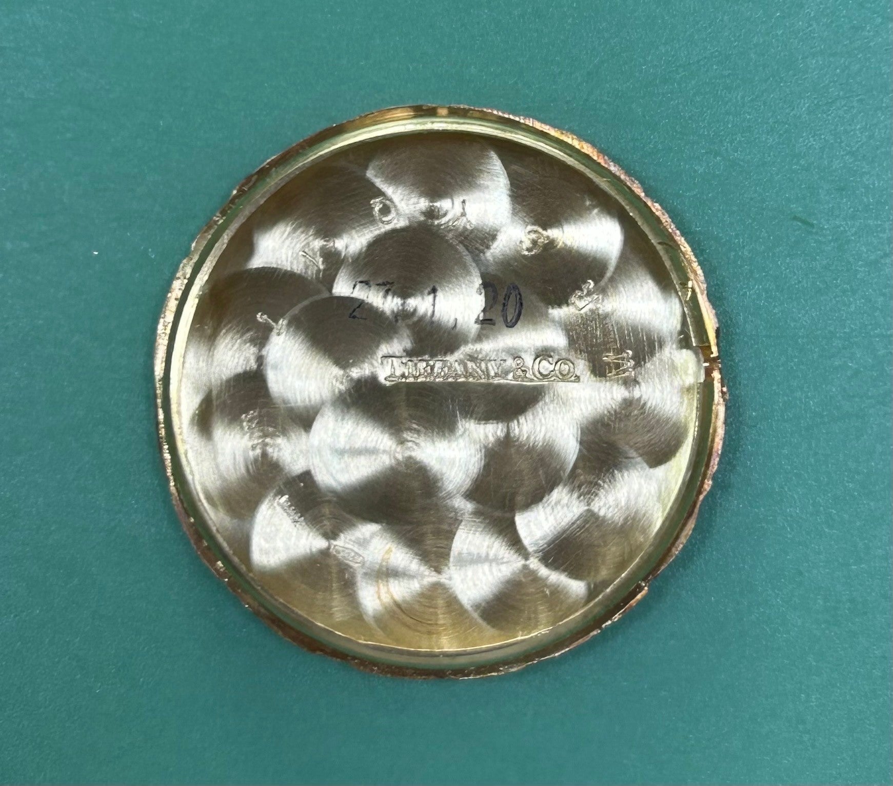 ティファニー ラウンド クォーツ Cal.6.20 18KT 革 純正尾錠(18K) ホワイトローマン文字盤 オーバーホール済み