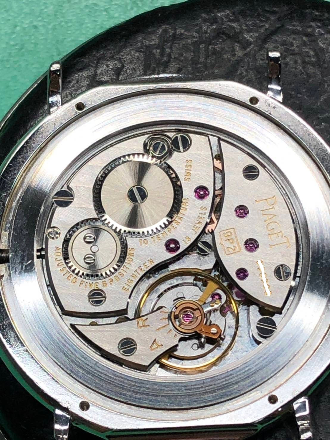 Piaget Round 90239 Manual winding Cal.9P2 WG Leather Genuine buckle (750) White dial Overhauled