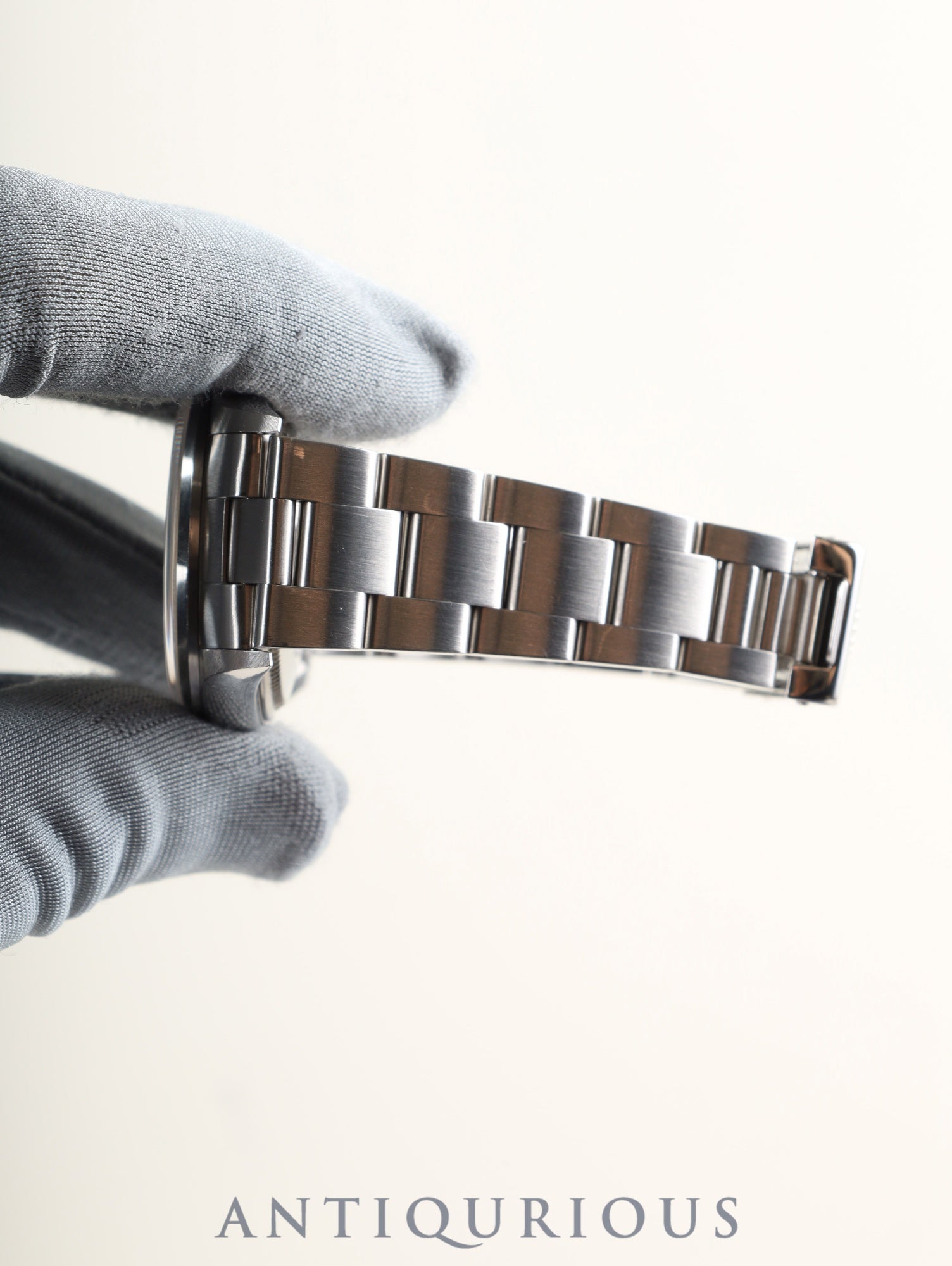 ロレックス エアキング 14000 自動巻き Cal.3130 SS SS ブラック文字盤 Y番台(2002年) 保証書 箱 タグ 冊子 ケース オーバーホール済み