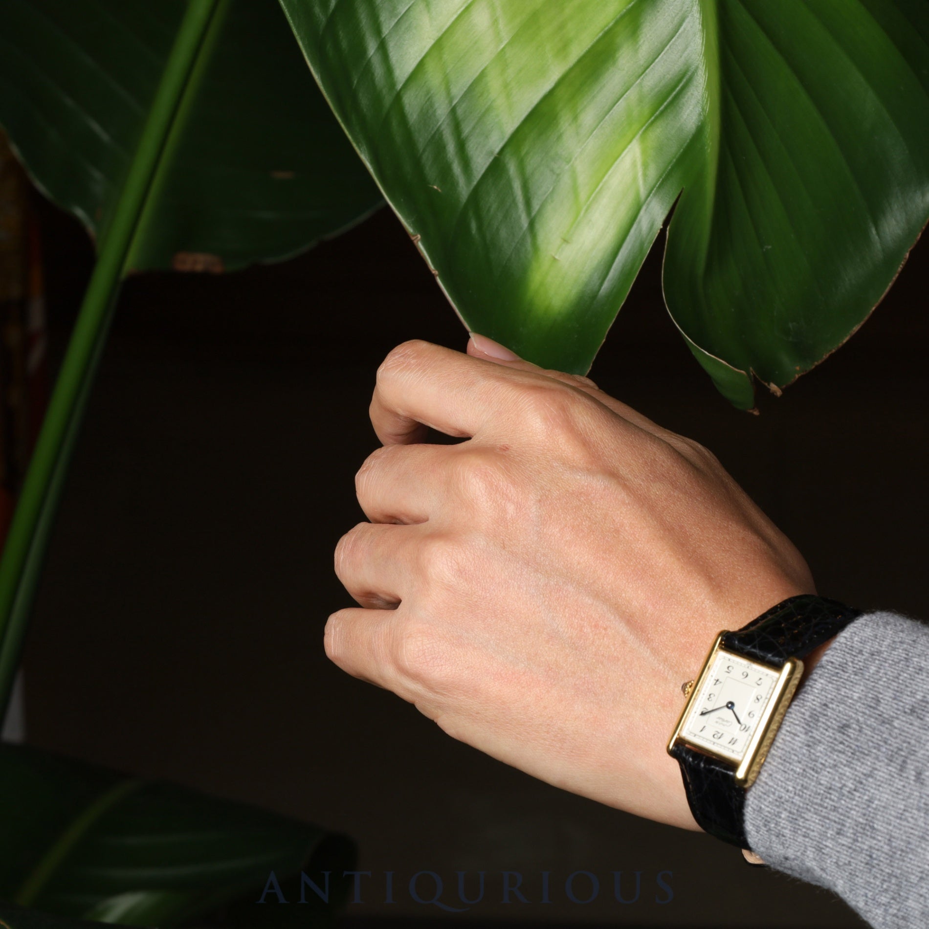 Cartier Must Tank LM 590005 Quartz Caliber 90 SV925 Leather Strap with Genuine GP Buckle, Arabic Dial, Overhauled