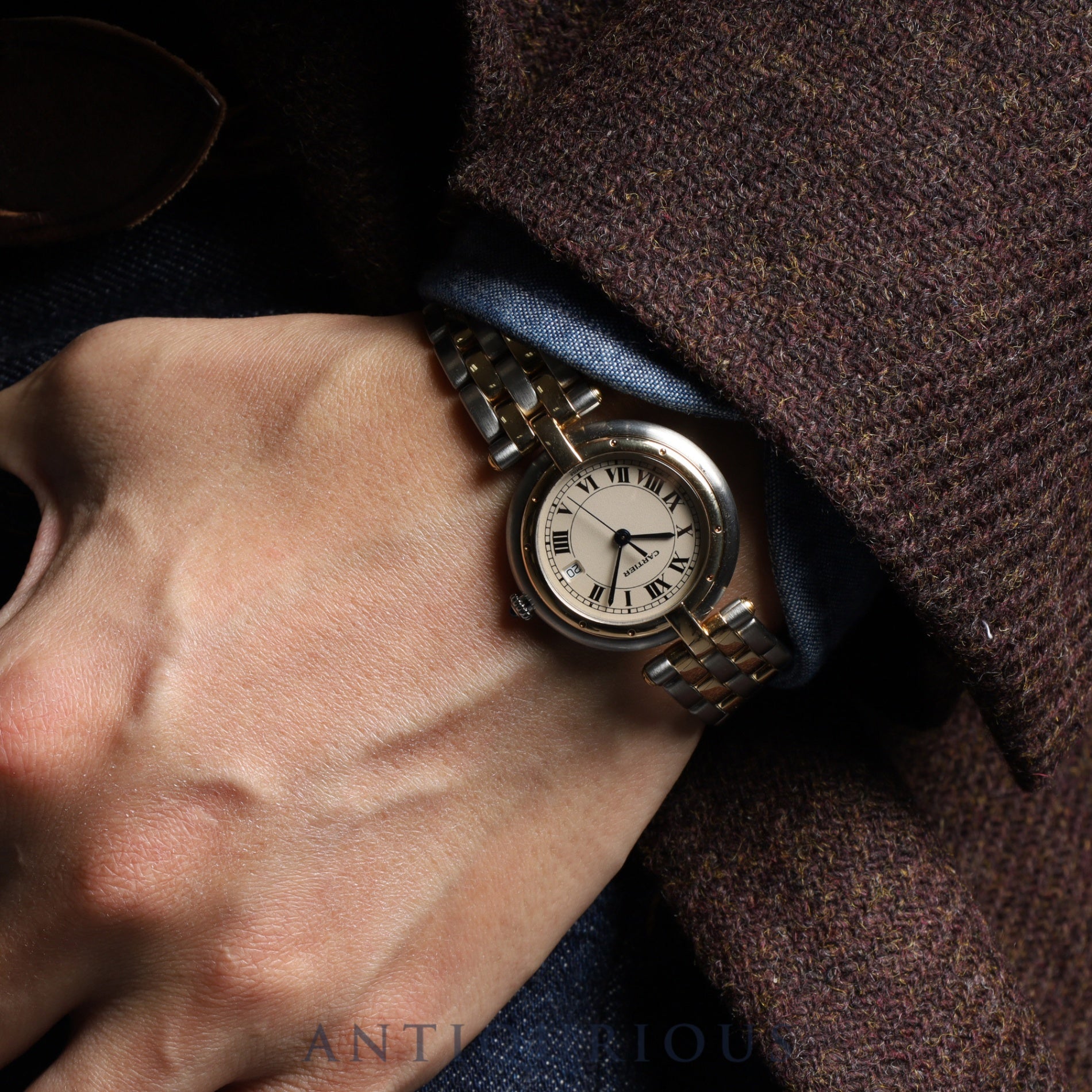 Cartier Panthere Vendome LM 83084242 / 183964 Quartz SS / YG White Roman dial Booklet Complete service (full maintenance) completed at Cartier boutique