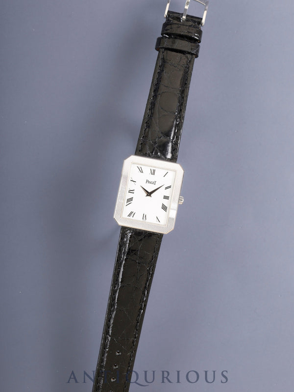 ピアジェ プロトコール 90154 手巻き Cal.430P 750WG 革 純正ピンバックル(750WG)ホワイトローマン文字盤 箱 オーバーホール済み