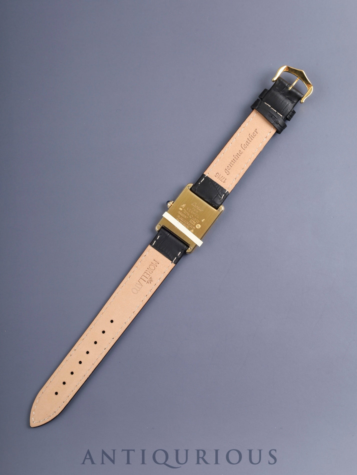 カルティエ マストタンク LM W1002753 / 590005 クォーツ Cal.90 SV925 革 純正尾錠(GP)アイボリーローマン文字盤(SWISS表記) オーバーホール済み