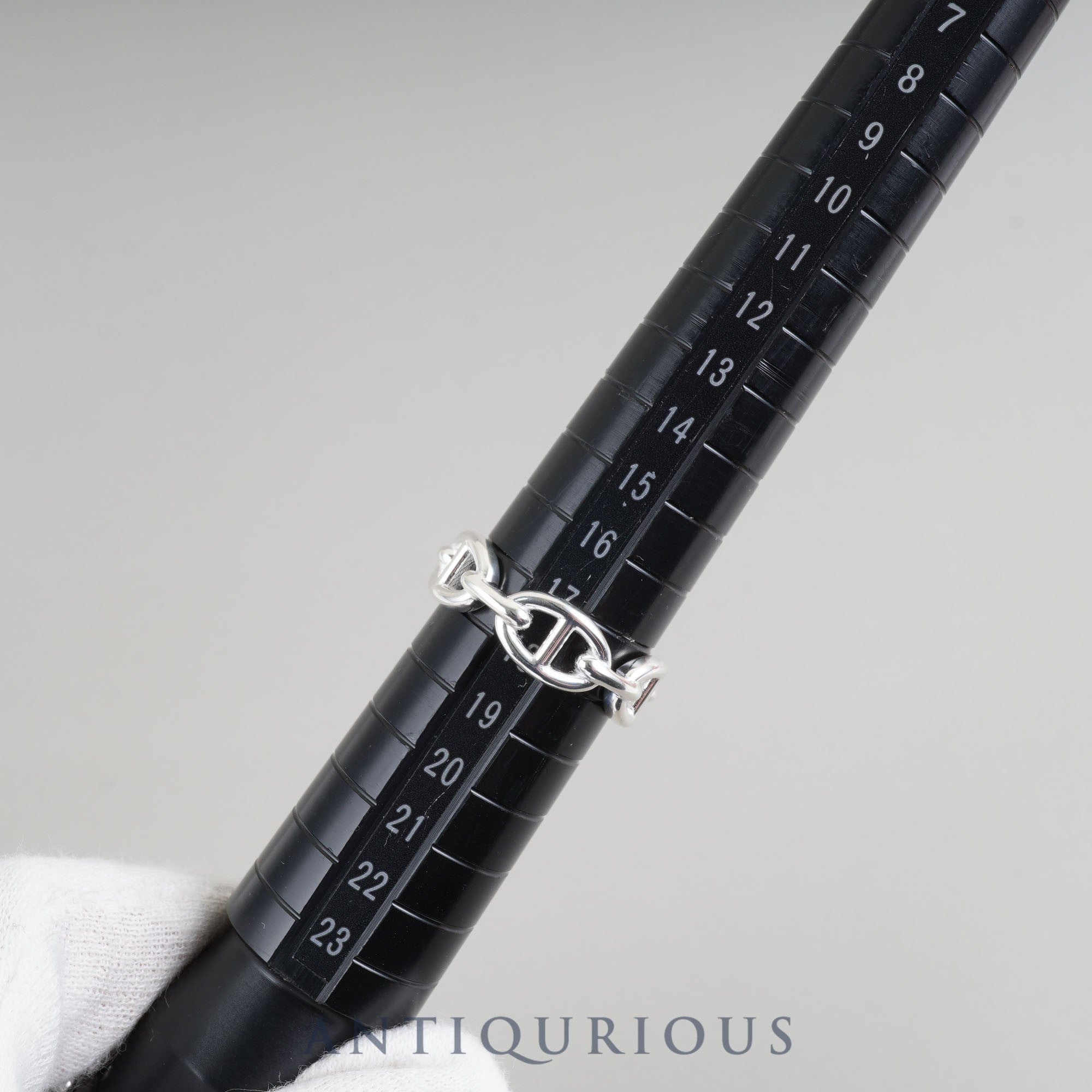 Hermes Ring Chaine d'Ancre Ancienne #58 Size 17.5 SV925 Box