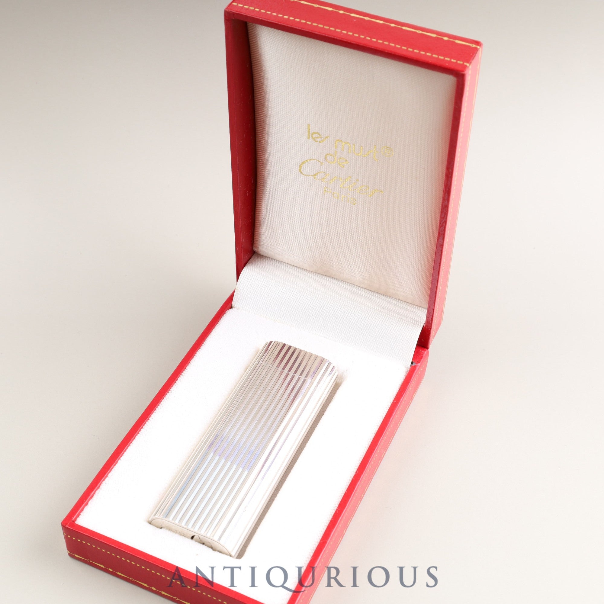 Cartier lighter oval stripe box mechanical adjustment completed