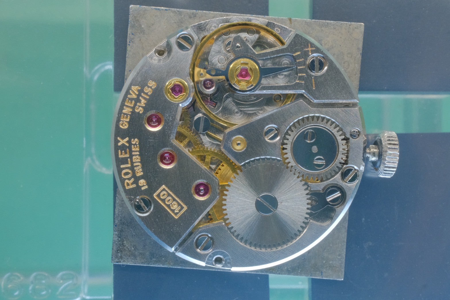 ロレックス チェリーニ 4014 手巻き Cal.1601 750 革 純正尾錠(SS)ブルー文字盤 22×29mm 34番台(1971年)純正革ベルト(使用感あり)オーバーホール済み