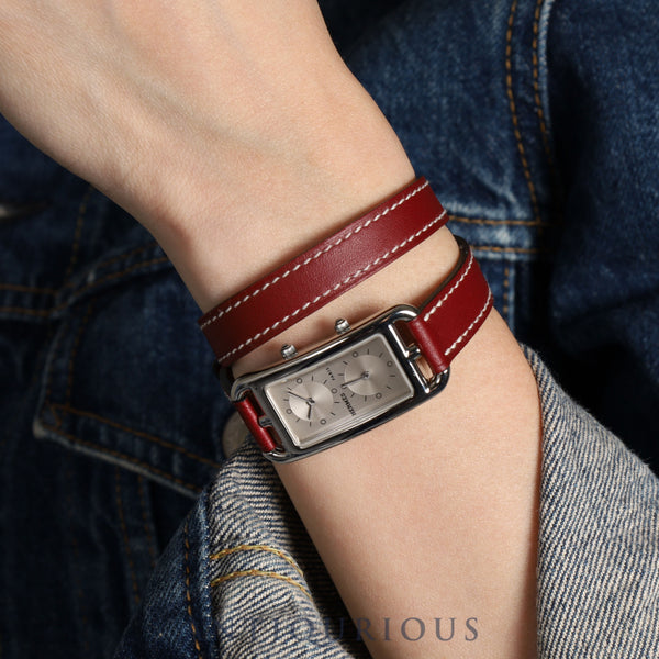 エルメス ケープコッド  ドゥゾーン CC3-210 クォーツ Cal.ETA E01001 SS 革 純正革ベルト 純正尾錠(SS)シルバー文字盤 2004年 オーバーホール済み