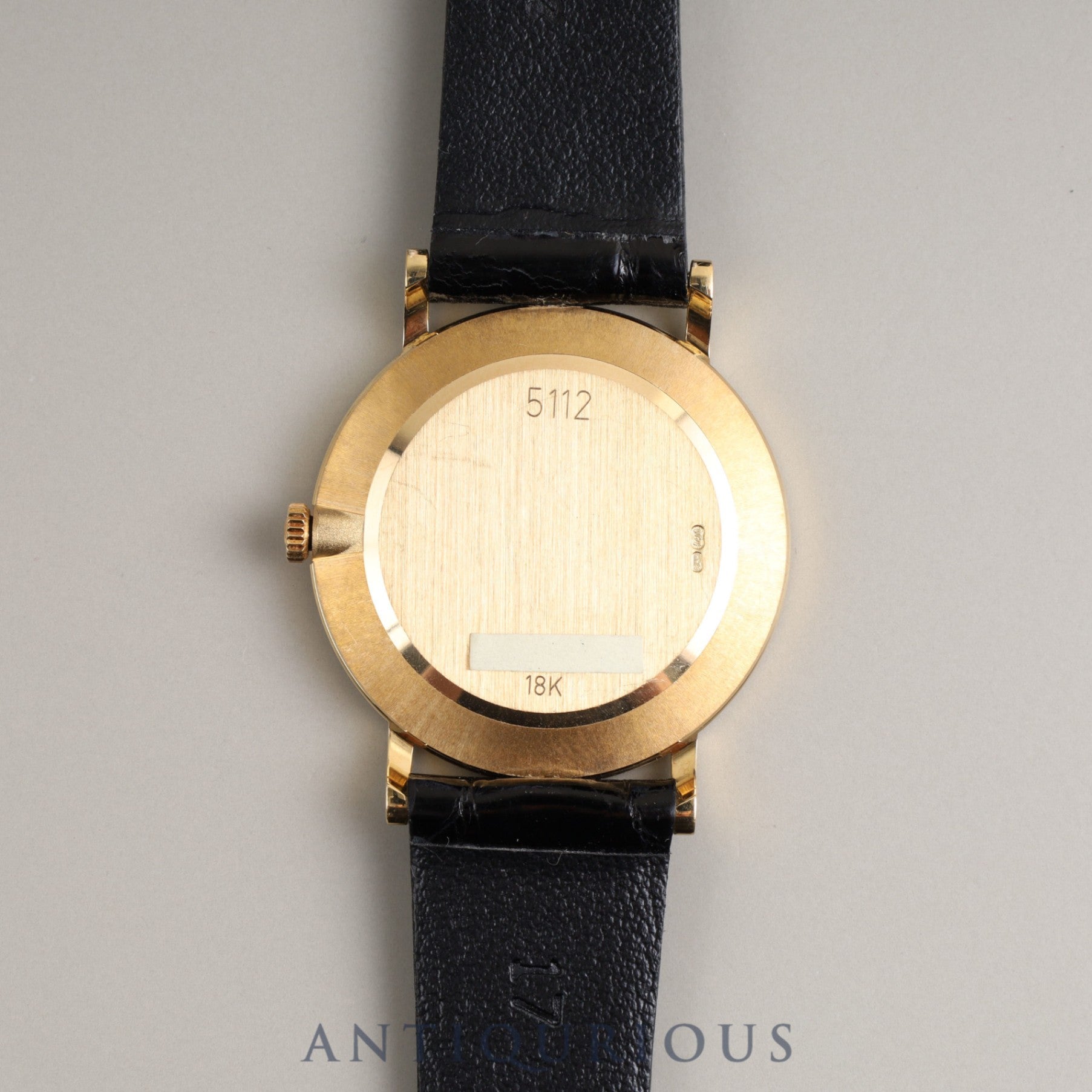 ロレックス チェリーニ 5112/8 手巻き Cal.1601 18KYG 革 純正尾錠(750)グレー文字盤 N番 1991年 保証書(1993年)