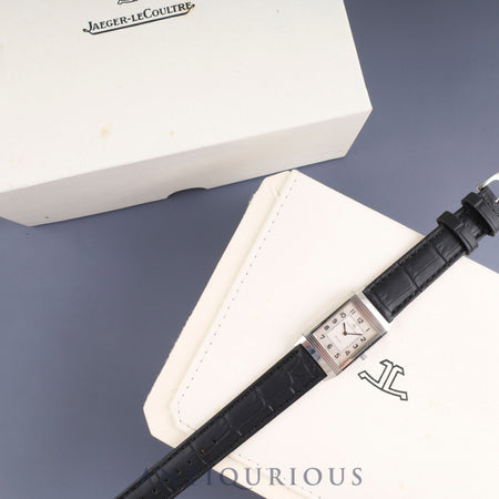 Jaeger-LeCoultre Reverso Classic 250.8.86 Manual Winding Caliber 846/1 Leather Strap Genuine Buckle (SS) Silver Arabic Dial Box Overhauled