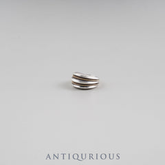 Tiffany ring, double rope, SV925/750, approximately size 12.5