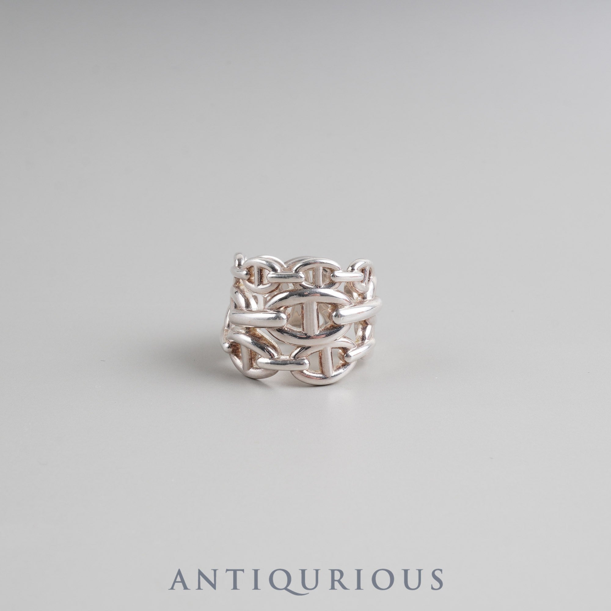 Hermes Ring Chaine d'Ancre Enchaine GM Sterling Silver #57 Box Card (2024) 23 Years Old
