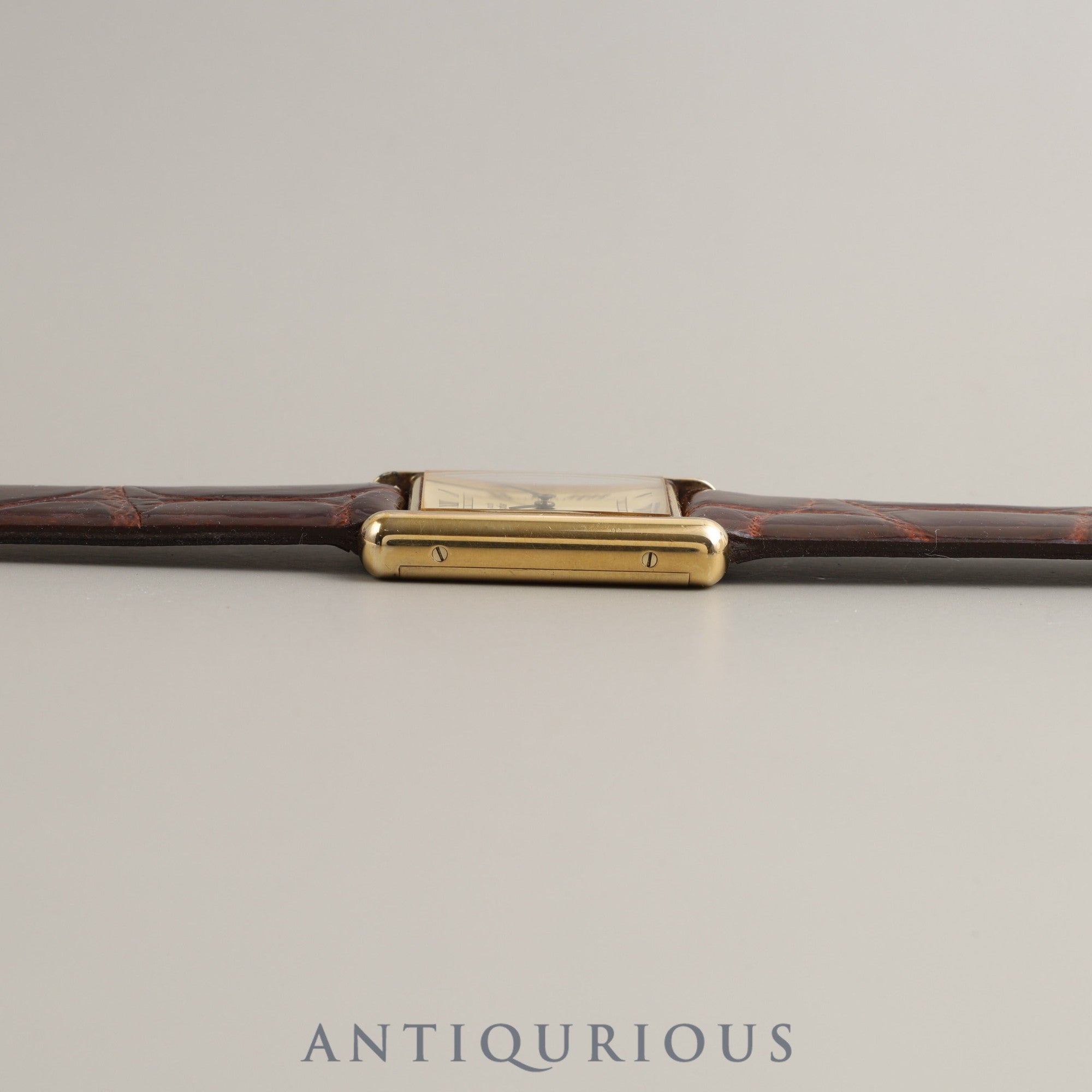Cartier Must Tank LM Manual Winding Cal.78-1 SV925 Leather Ivory Dial Box Warranty (1982)
