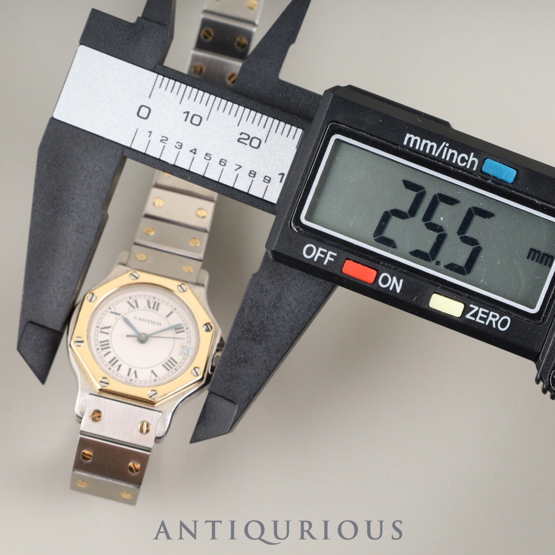 カルティエ サントス オクタゴン SM W2001683 / 187903 クォーツ Cal.87 SS/YG SS/YG アイボリーローマン文字盤 冊子 保証書 オーバーホール済み