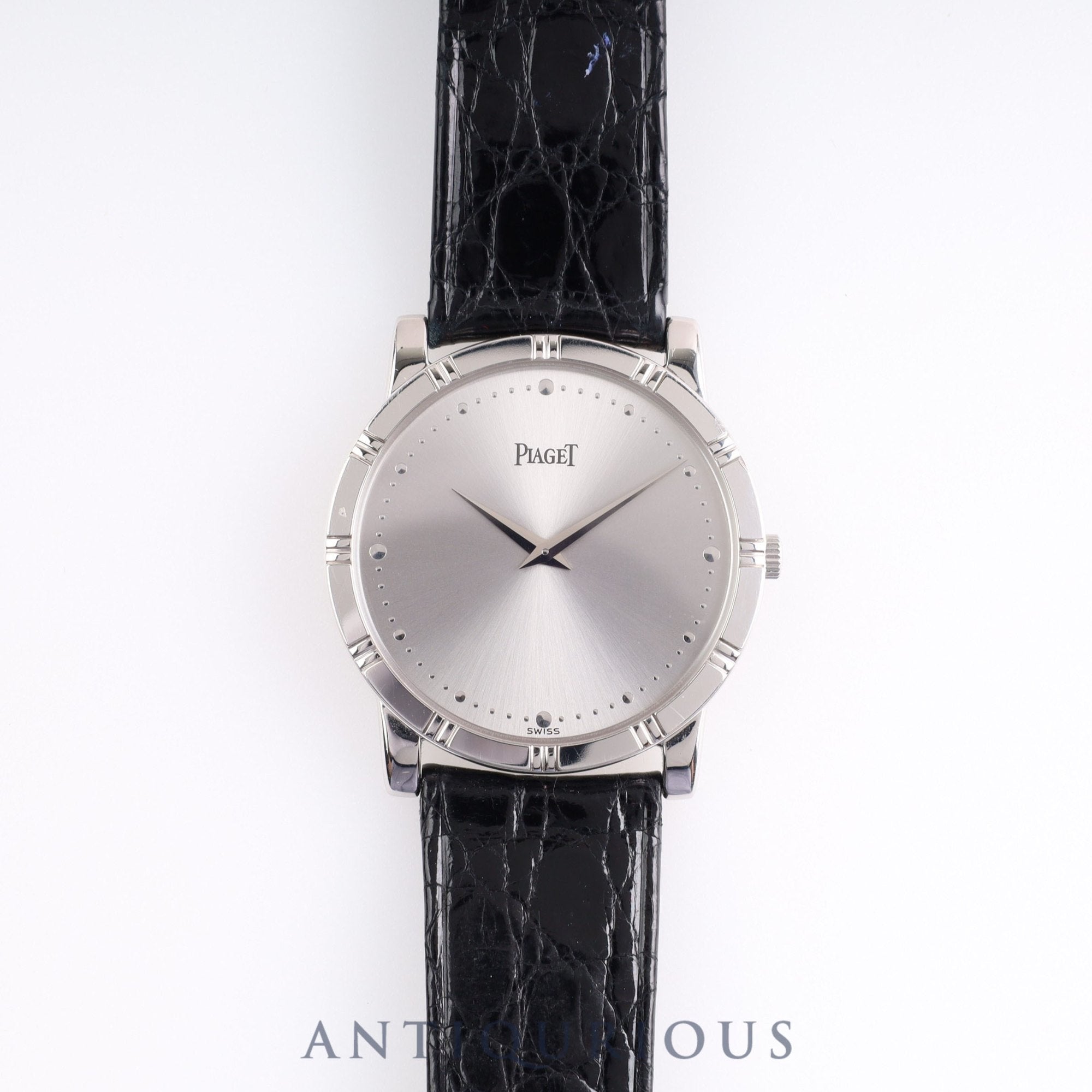 ピアジェ ダンサー 84023 クォーツ Cal.- 750WG 純正革ベルト 純正尾錠(750WG)シルバー文字盤 箱