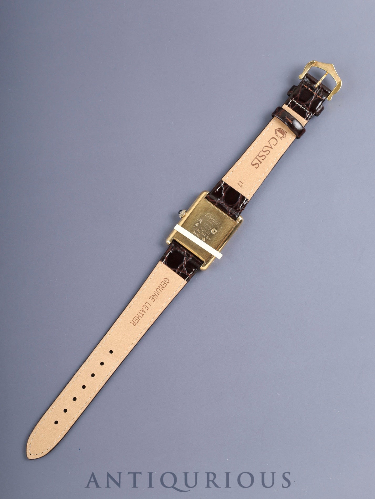 Cartier Must Tank LM Hand-wound Cal.78-1 SV925 Leather Genuine Pin Buckle (GP) Mahogany Dial (SWISS marking) Overhauled