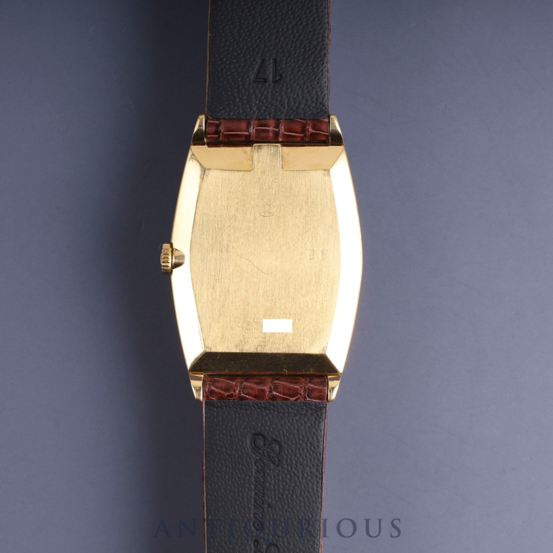 Rolex Cellini 4136 Manual winding Cal.1601 750 Leather Genuine buckle (GP) Silver dial No. 43 (1975) Overhauled