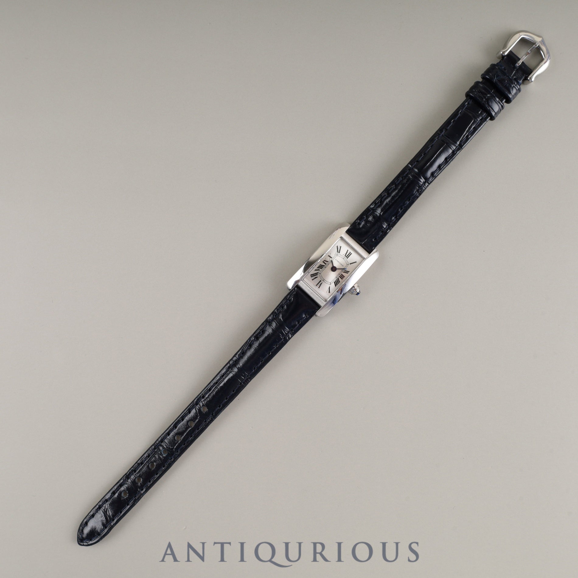 Cartier Tank Americaine Mini WSTA0032 / 4056 Quartz Cal.159 SS Genuine leather strap Genuine buckle (SS) Silver Roman dial Booklet Warranty (2023) Overhauled