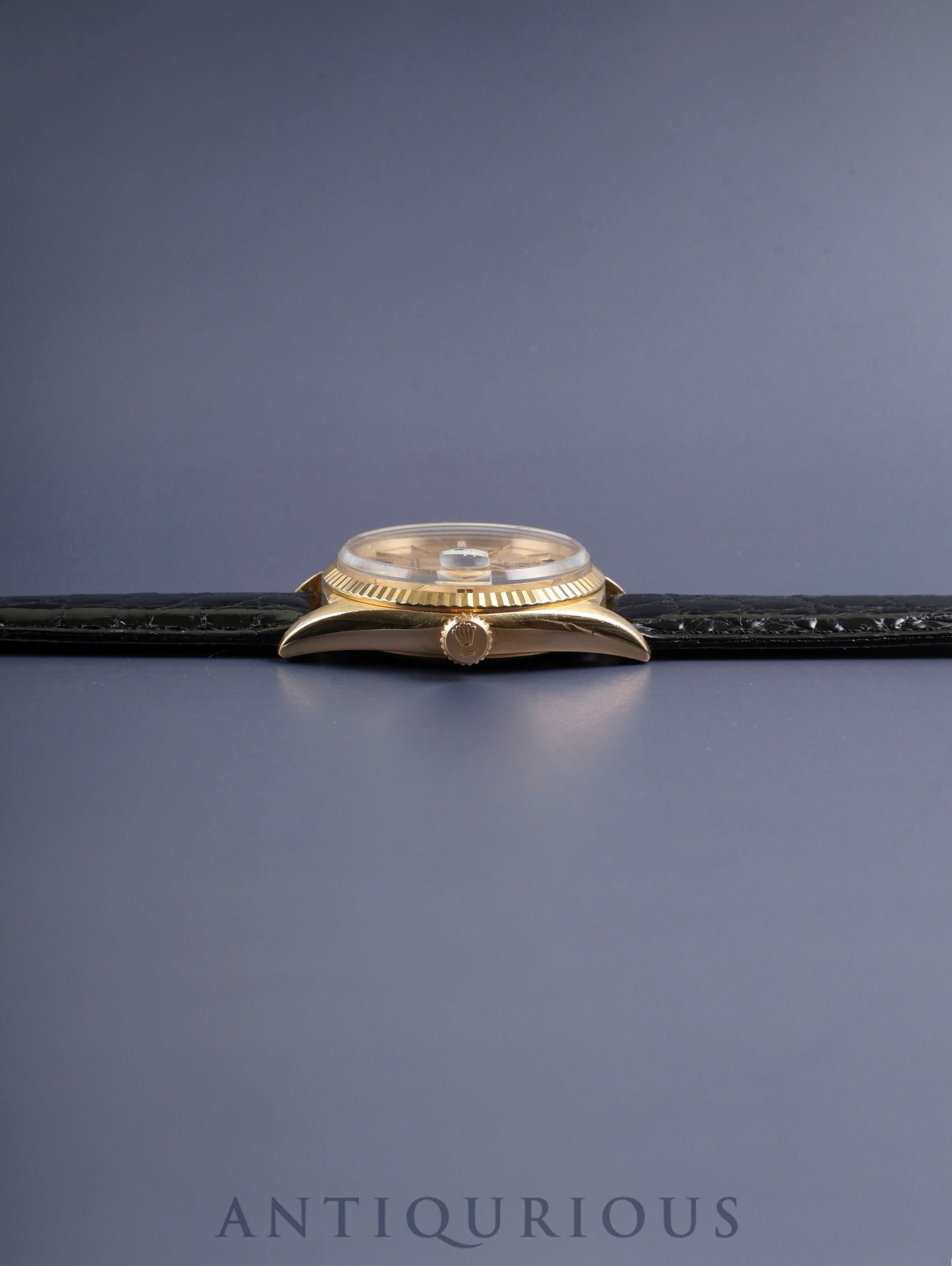 ロレックス デイデイト 1803 自動巻き Cal.1555 750YG 革 純正ピンバックル(GP) シャンパン文字盤 96番台(1962年頃)オーバーホール済み