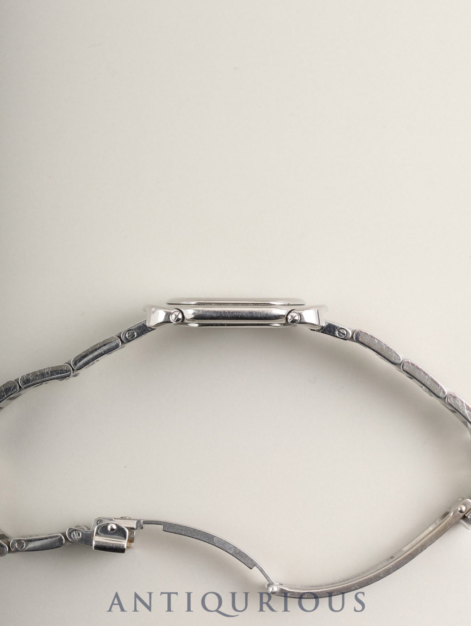 Hermes Rallye RA1.210 Quartz Cal.976.001 Stainless Steel Gray Dial Box Booklet Warranty Card Overhauled