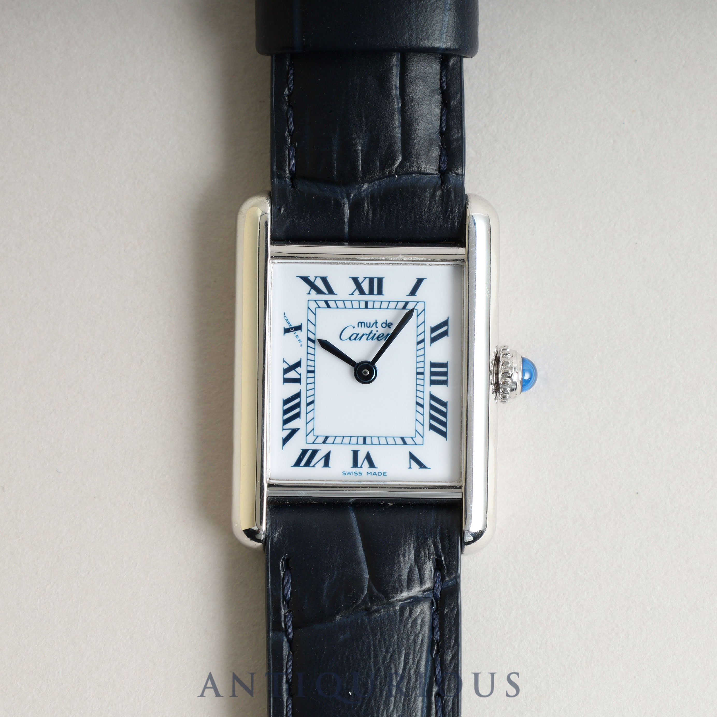 Cartier Must Tank SM QZ White Roman Dial