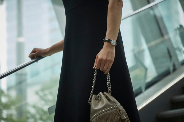 Cartier Vendome VLC SM 881004 Quartz 18K Leather Genuine D-buckle (GP) Trinity Three Gold White Roman Dial Complete service (full maintenance) completed at Cartier boutique