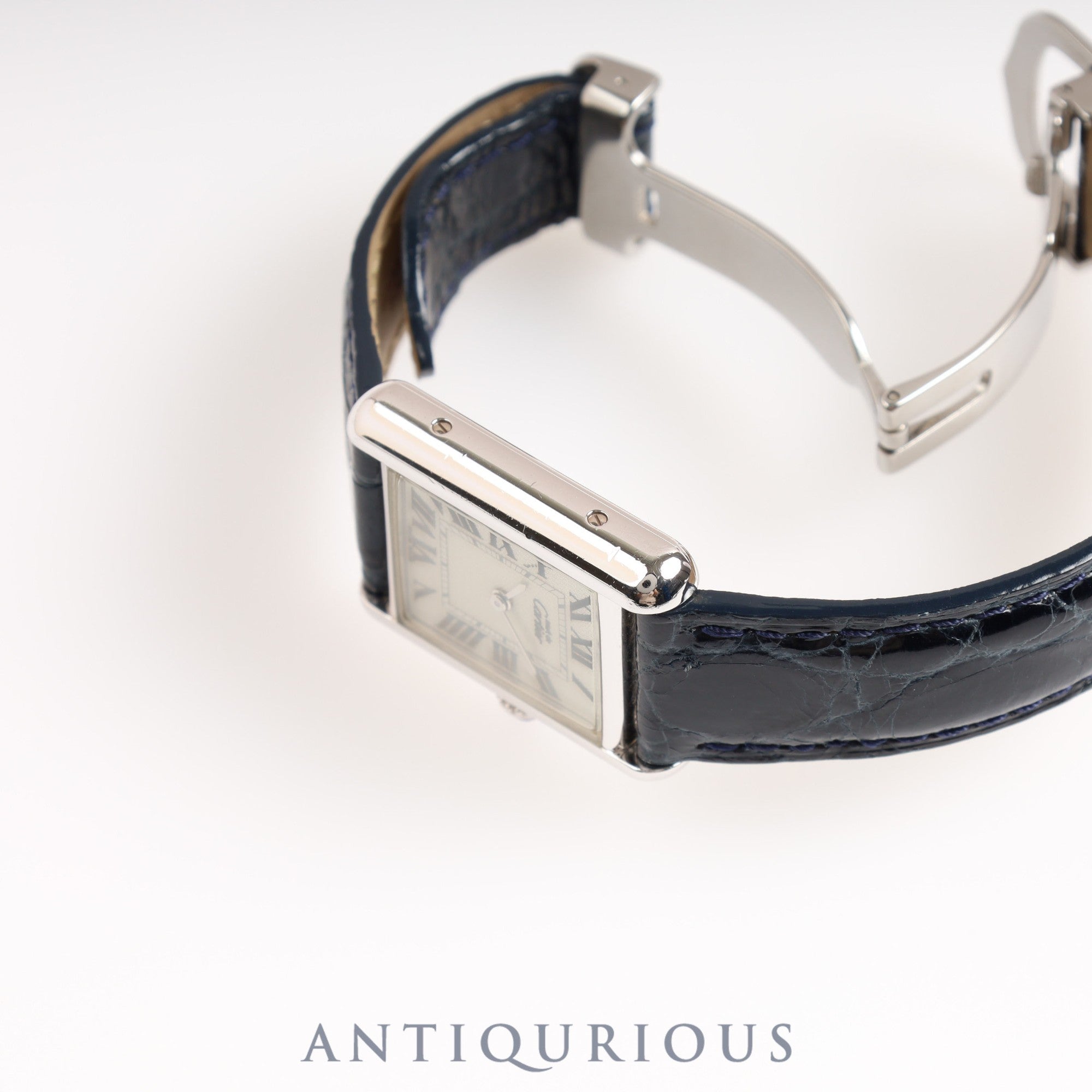 Cartier Must Tank MM QZ Silver Roman Box