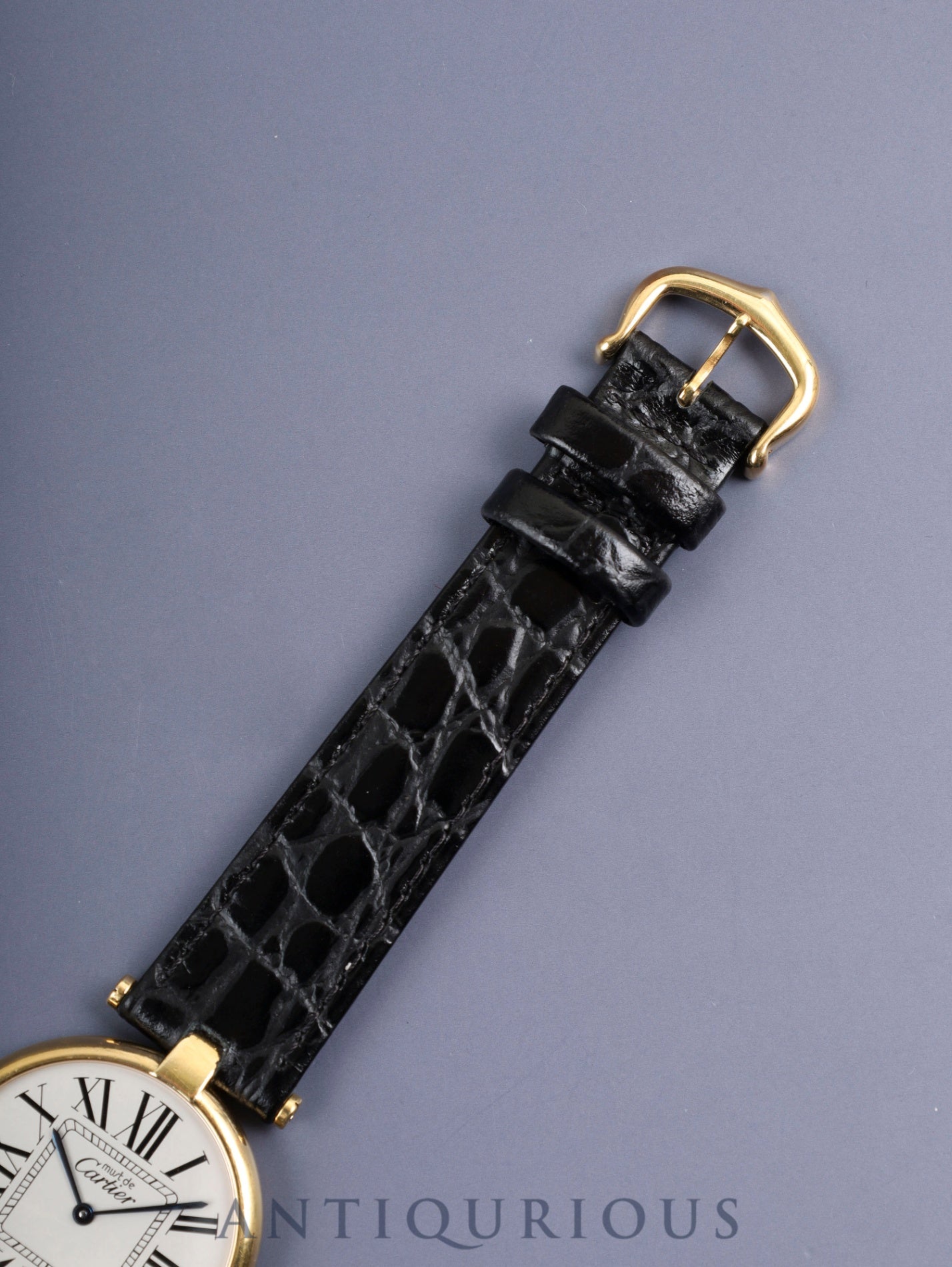 カルティエ マスト ヴァンドーム VLC LM 590003 クォーツ Cal.90 SV925 革 純正尾錠(GP) オパラン文字盤 オーバーホール済み