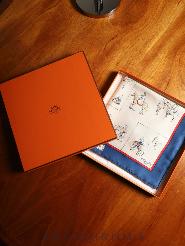 HERMES Scarf Carre 45 VOYAGE AU NIGER 100% Silk Box