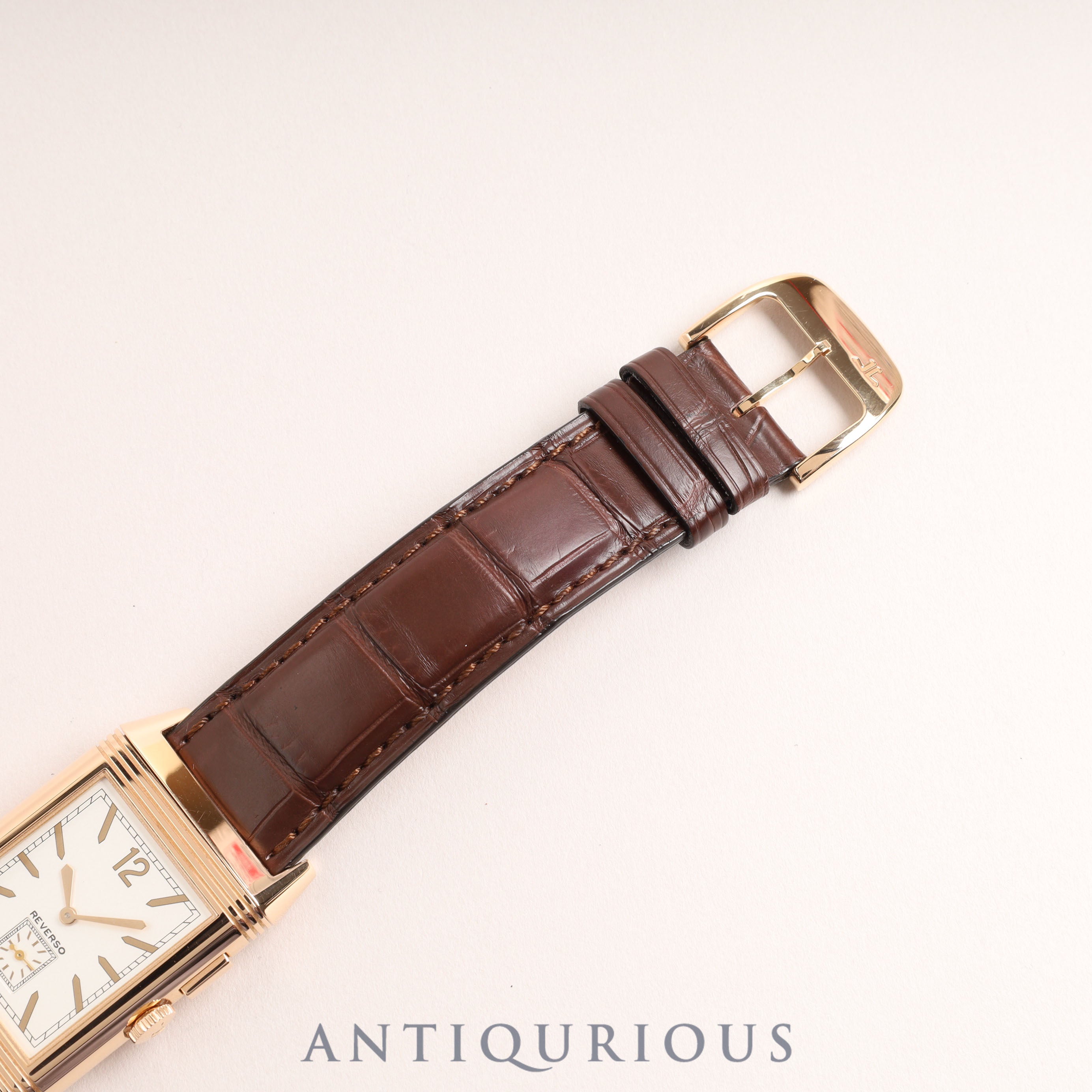 ジャガー・ルクルト グランドレベルソウルトラスリムデュオ 278.2.54/Q3782520 手巻き Cal.854 PG 革 純正尾錠(750)シルバー/ブラック文字盤 箱 保証書 (2017年)