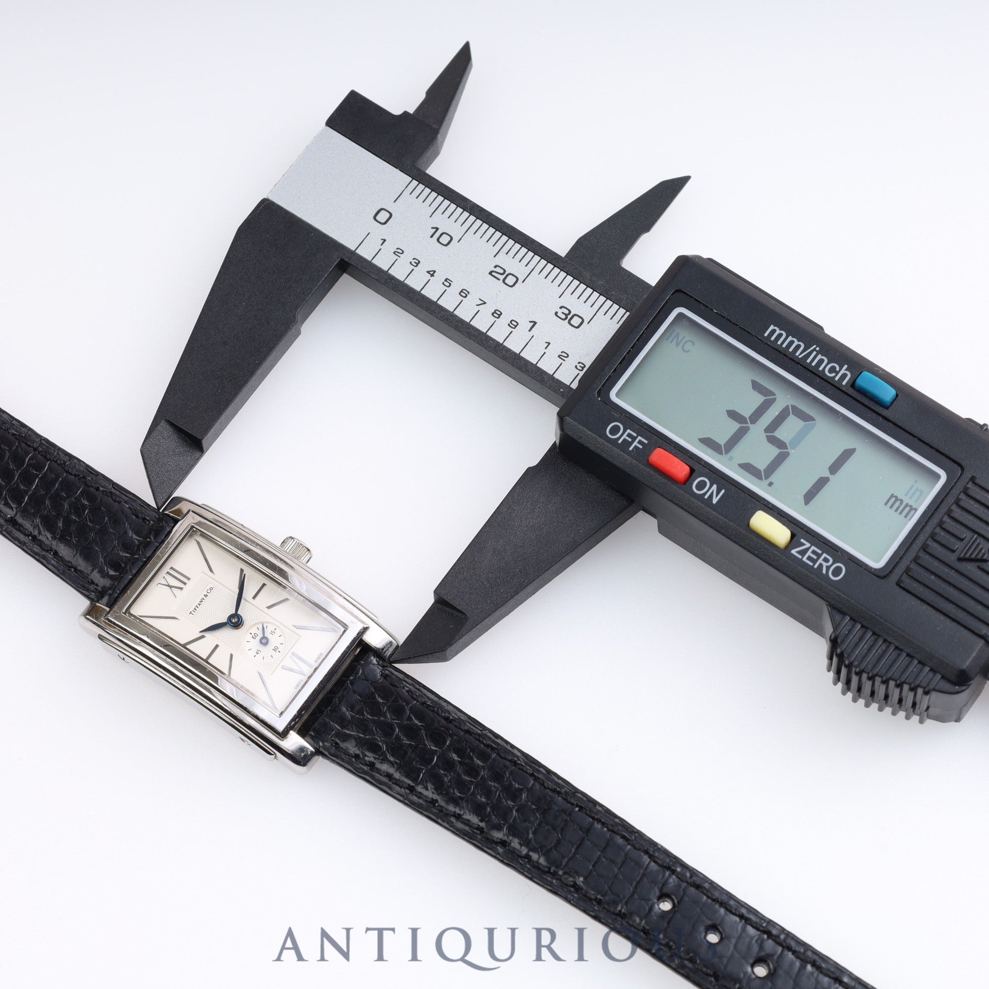 Tiffany Grand Small Second Z0035.13.10A21A40A Quartz Cal.989.153 SS Leather Genuine Buckle (SS) Silver Dial Warranty Card