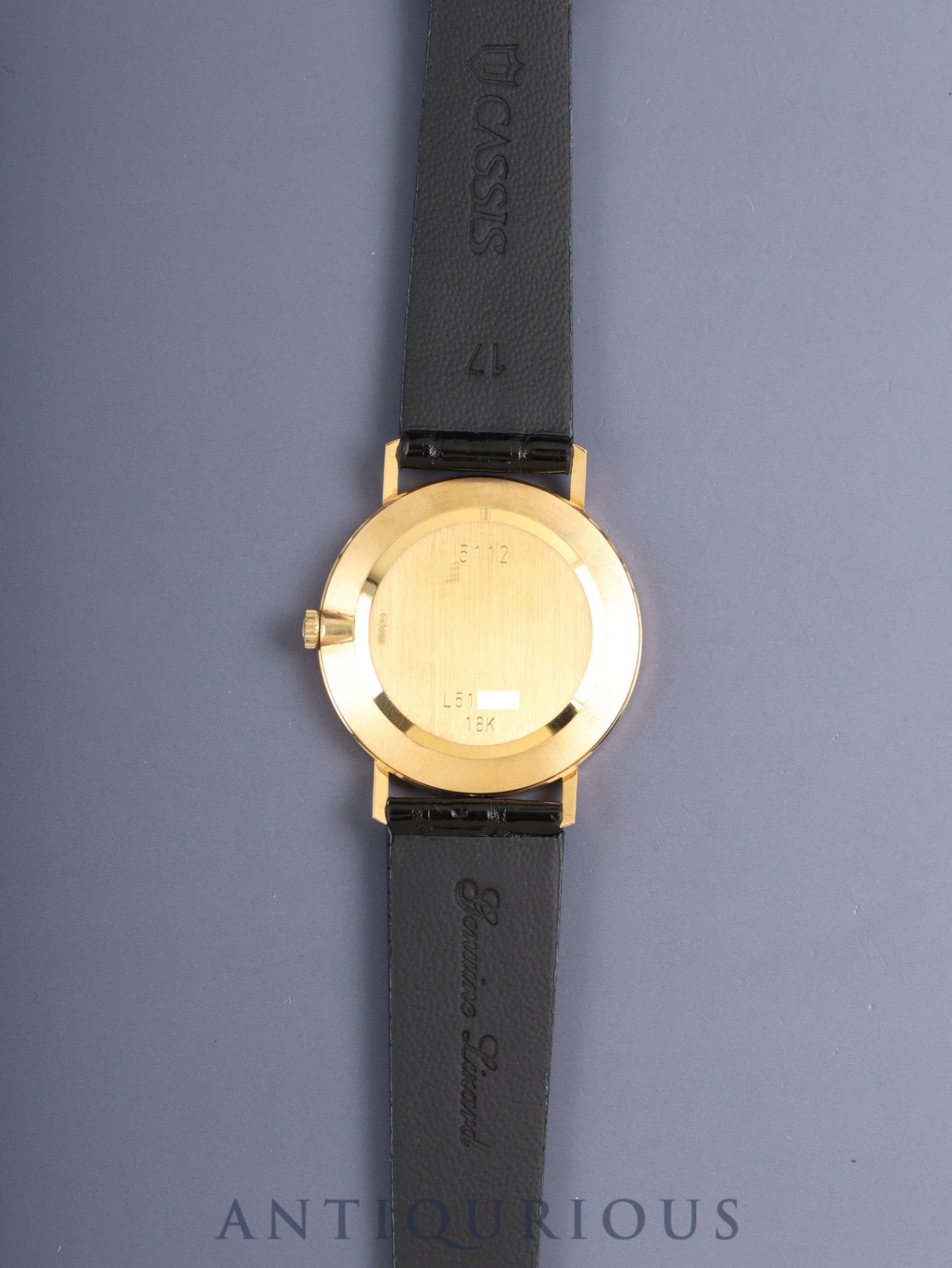 Rolex Cellini 5112, manual winding, Cal. 1601, 750YG, leather strap, original pin buckle (750YG), champagne diamond Roman numeral dial, L-series (1989-1990), repair invoice included, recently overhauled.