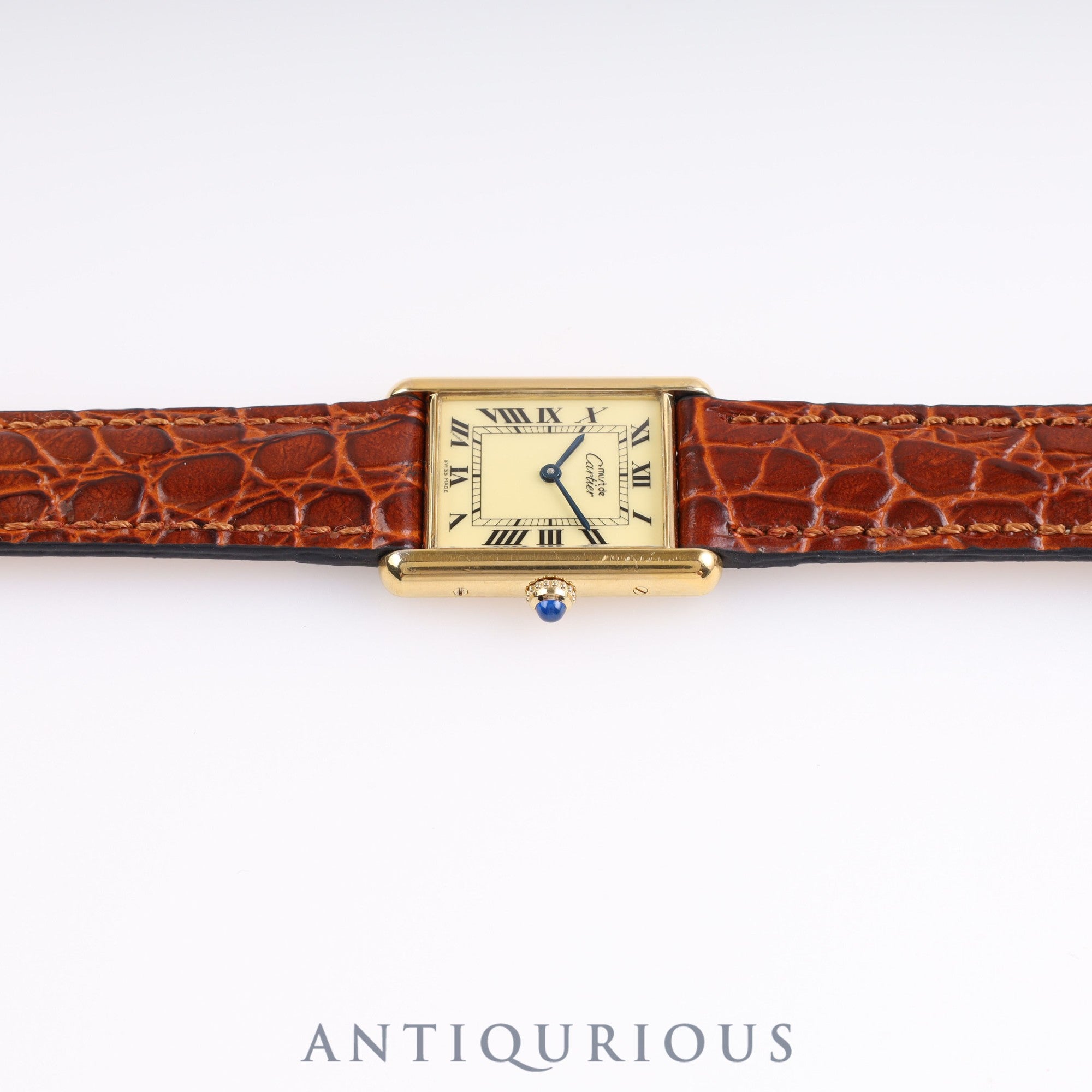 Cartier Must Tank LM QZ 6 81006 Ivory dial Box Warranty (1985) Cartier Boutique Complete Service