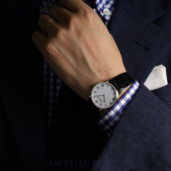 オーデマ・ピゲ エクストラフラット 手巻き Cal.2080 WG 革 純正尾錠(750) ホワイト文字盤 31.6mm