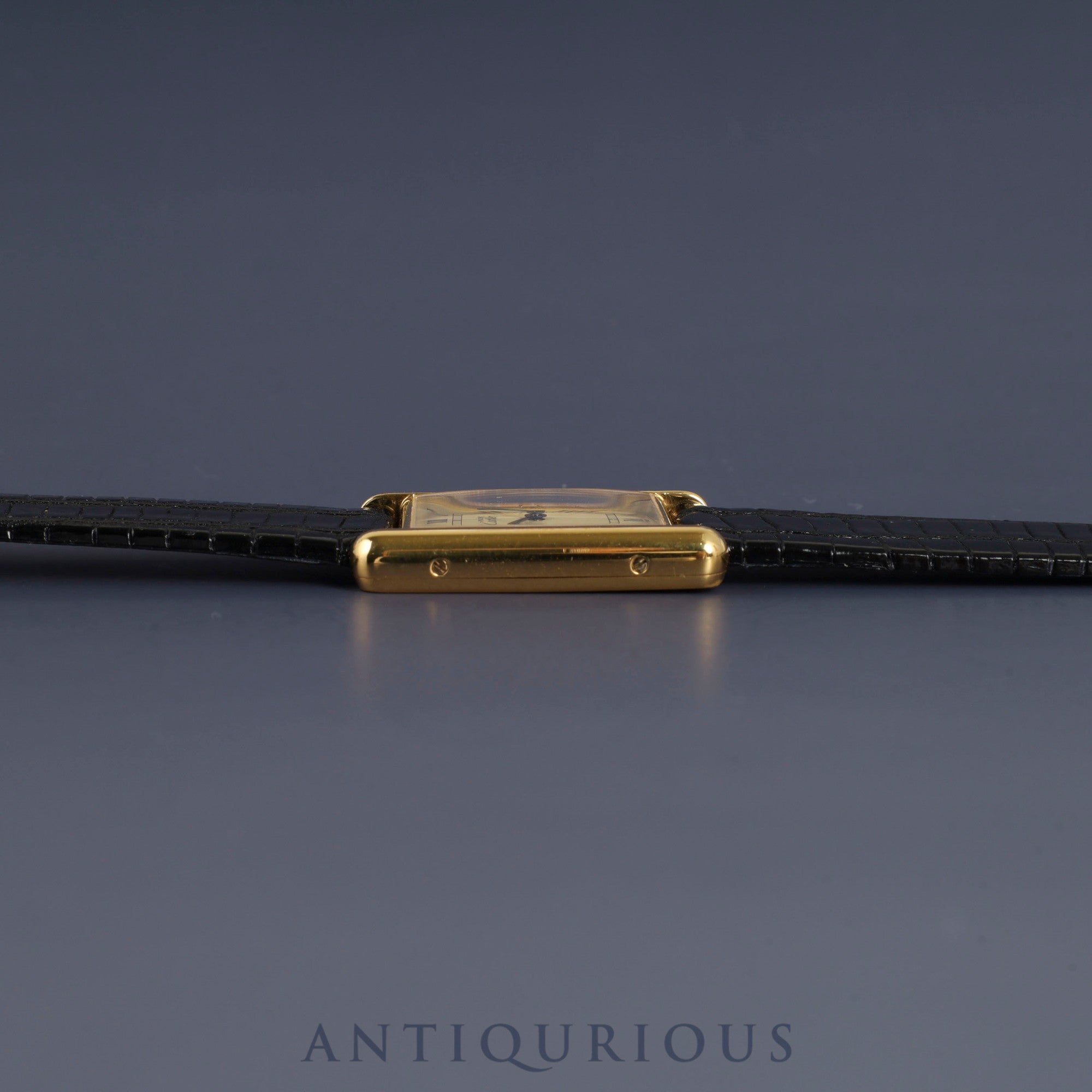 カルティエ マストタンク LM 6 81006 クォーツ Cal.81 925 革 純正尾錠(GP)アイボリーローマン文字盤 オーバーホール済み 新品仕上げ済み