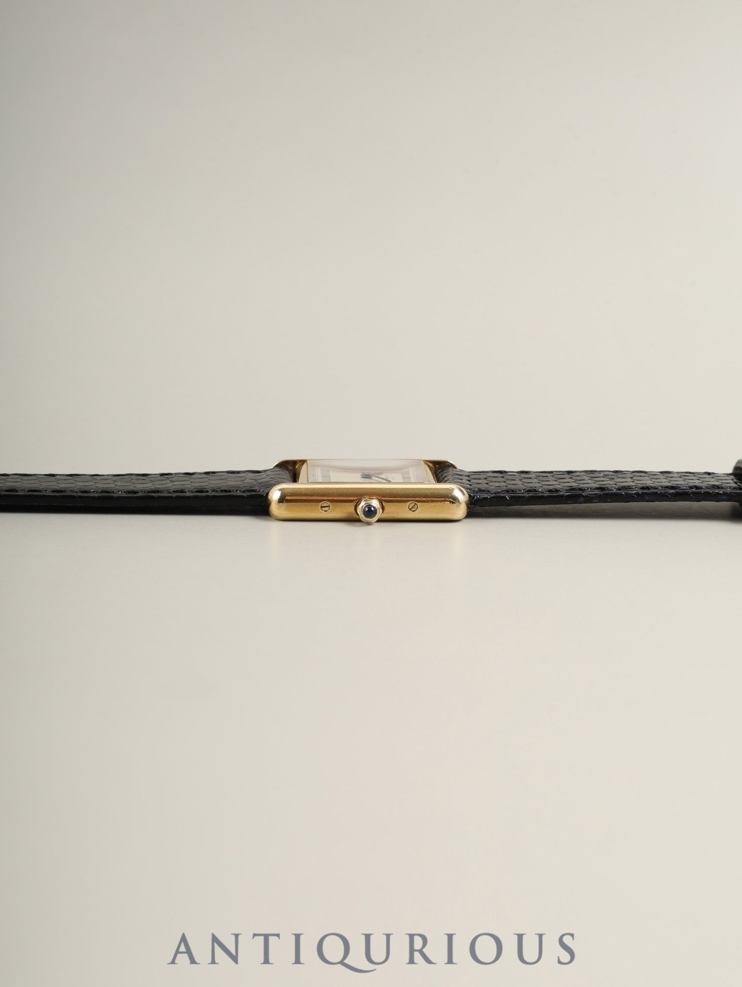 Cartier Must Tank SM 3 66001 Quartz Cal.66 SV925 Leather Original pin buckle (GP) Gray jumping Roman dial (SWISS表記) With original leather belt Overhauled