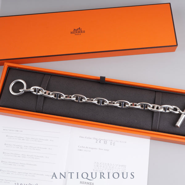 エルメス ブレスレット シェーヌダンクル GM 14コマ SV925 箱 保証書(2024年) クロス 領収書  23年刻