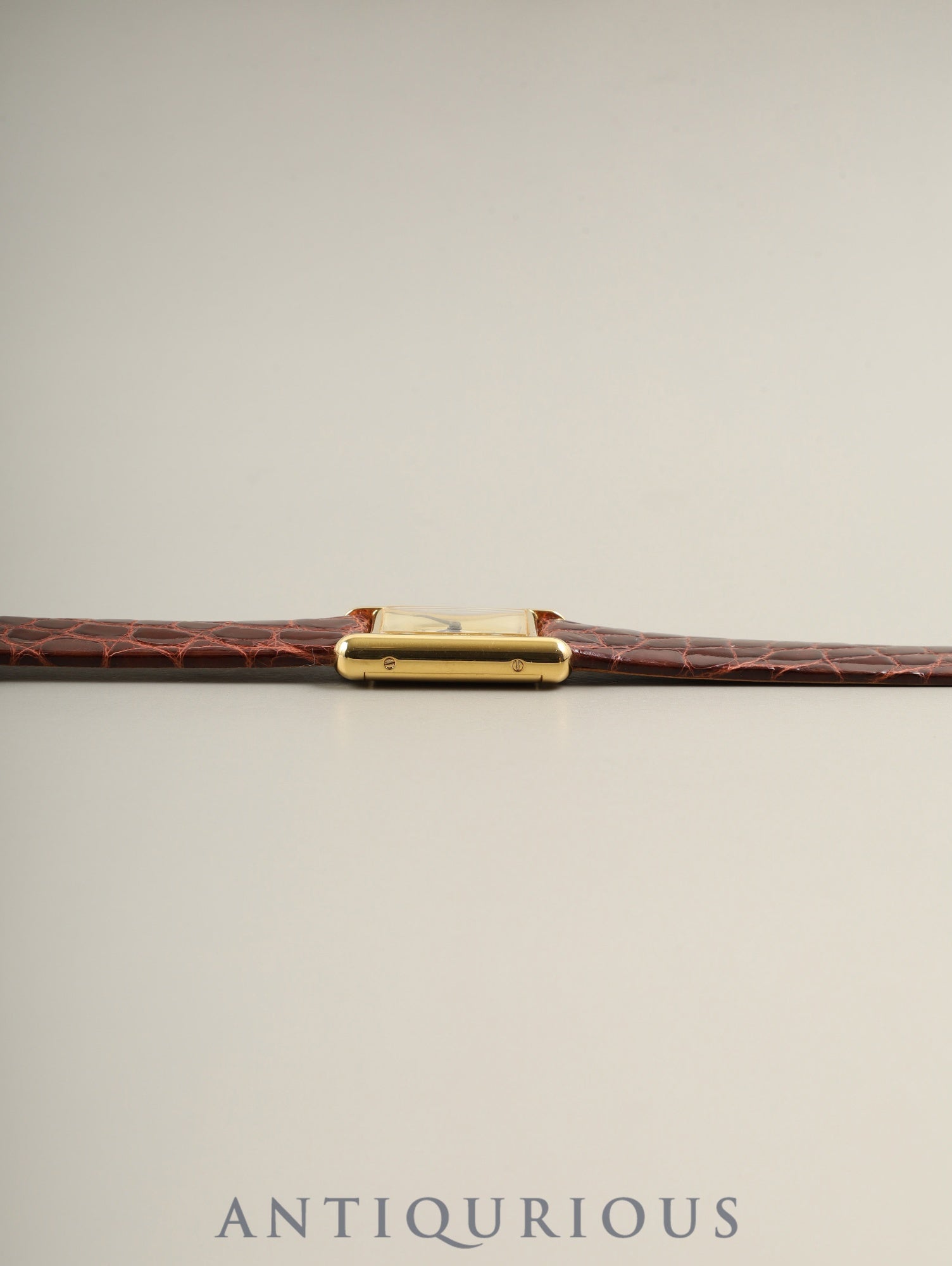 カルティエ マストタンク SM 手巻き Cal.78-1 SV925 革 純正ピンバックル(GP)アイボリー文字盤(SWISS表記) オーバーホール済み 新品仕上げ済み